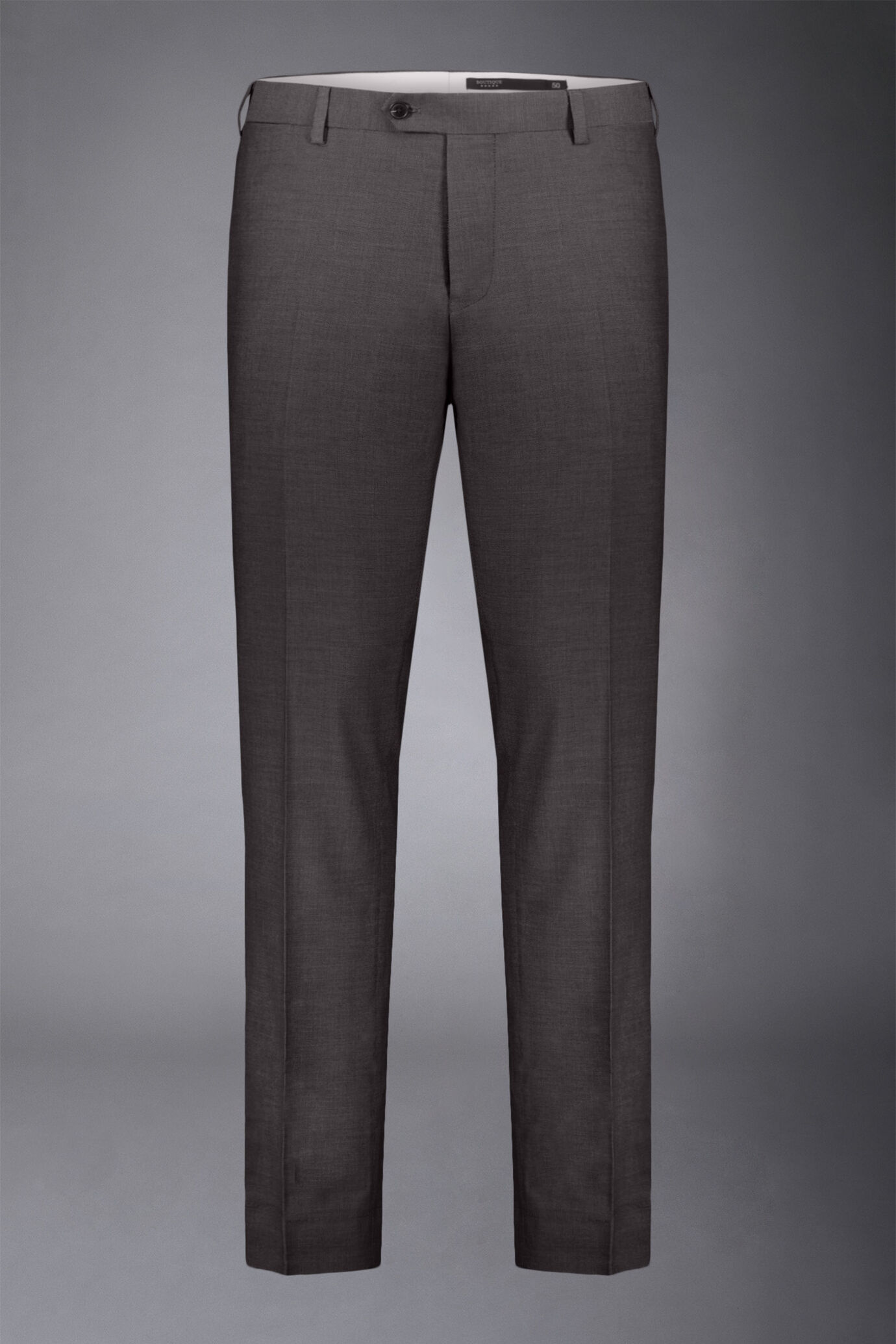 Men's single-breasted suit regular fit bird's eye fabric image number 6