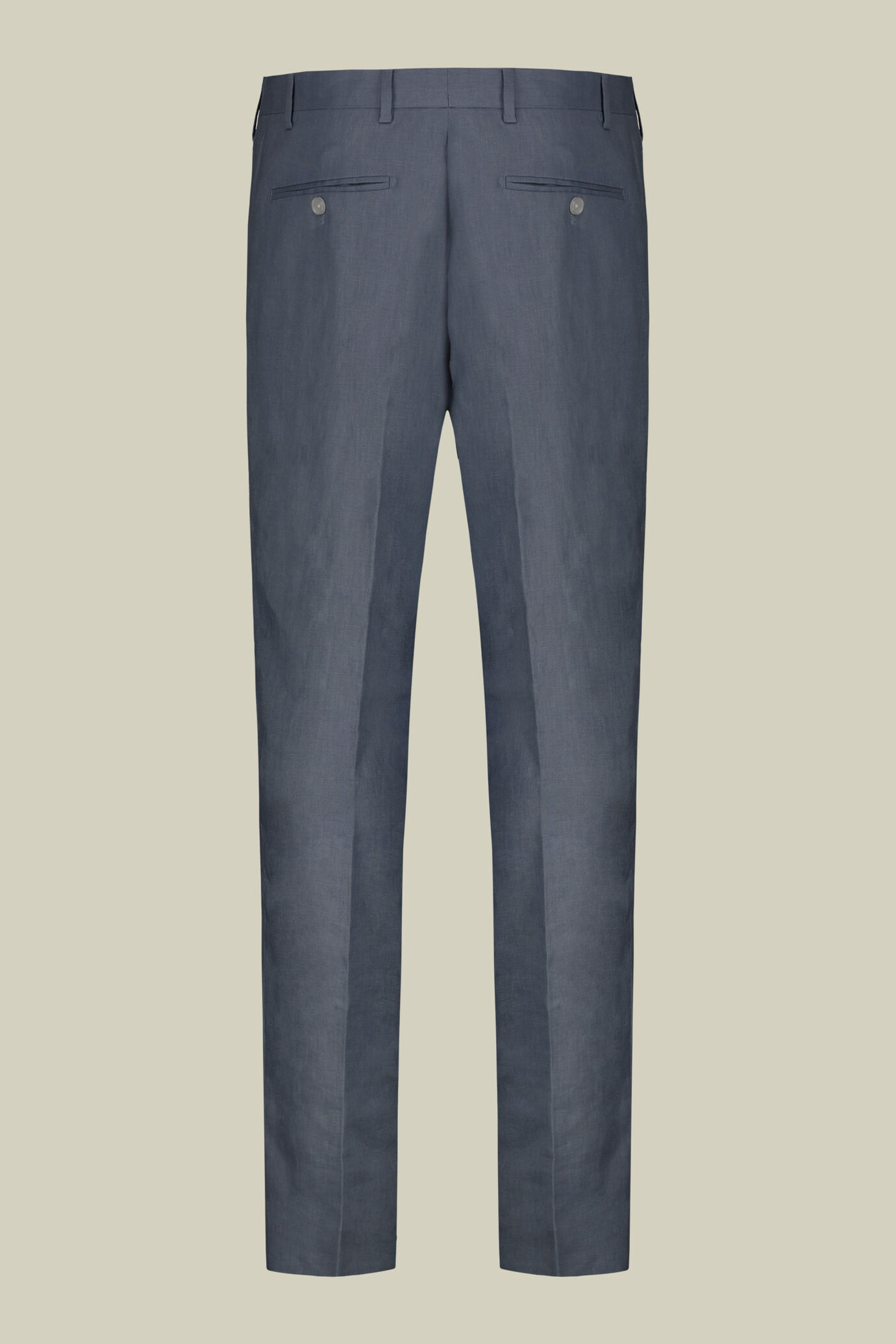 Costume droit pour homme avec pantalon sans plis, en 100% lin effet lavé image number 7