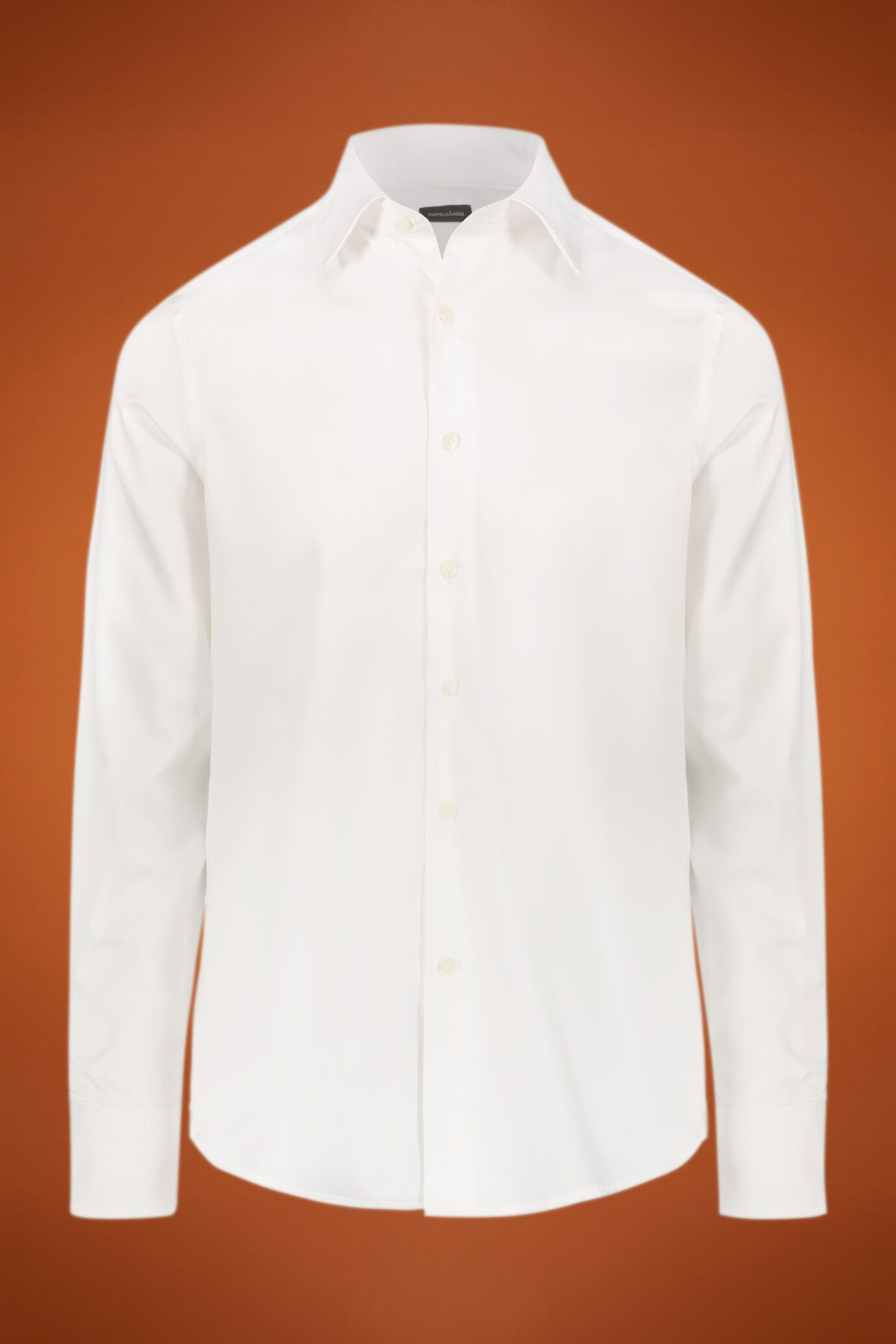 Camicia uomo collo classico 100% cotone tessuto twill tinta unita regular fit