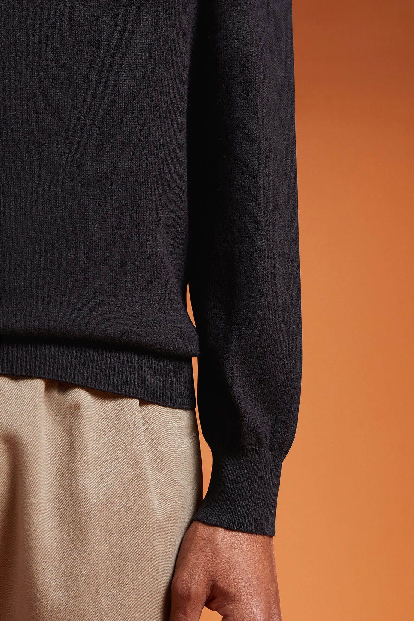 Maglia uomo girocollo lana e cotone regular fit image number 3