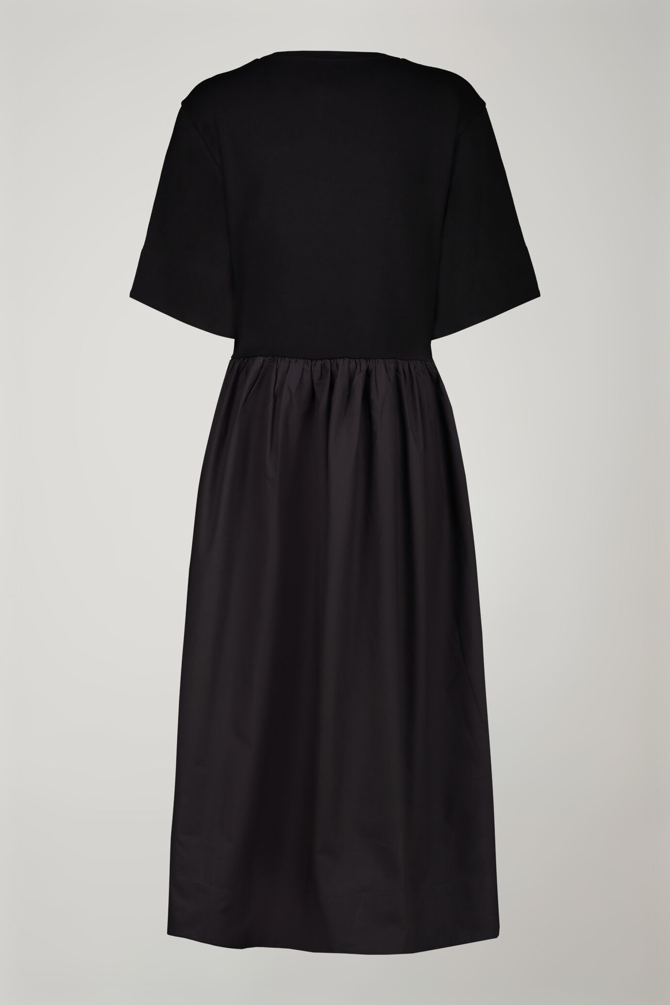 Women’s two-tone 100% cotton midi dress in jersey regular fit image number 5