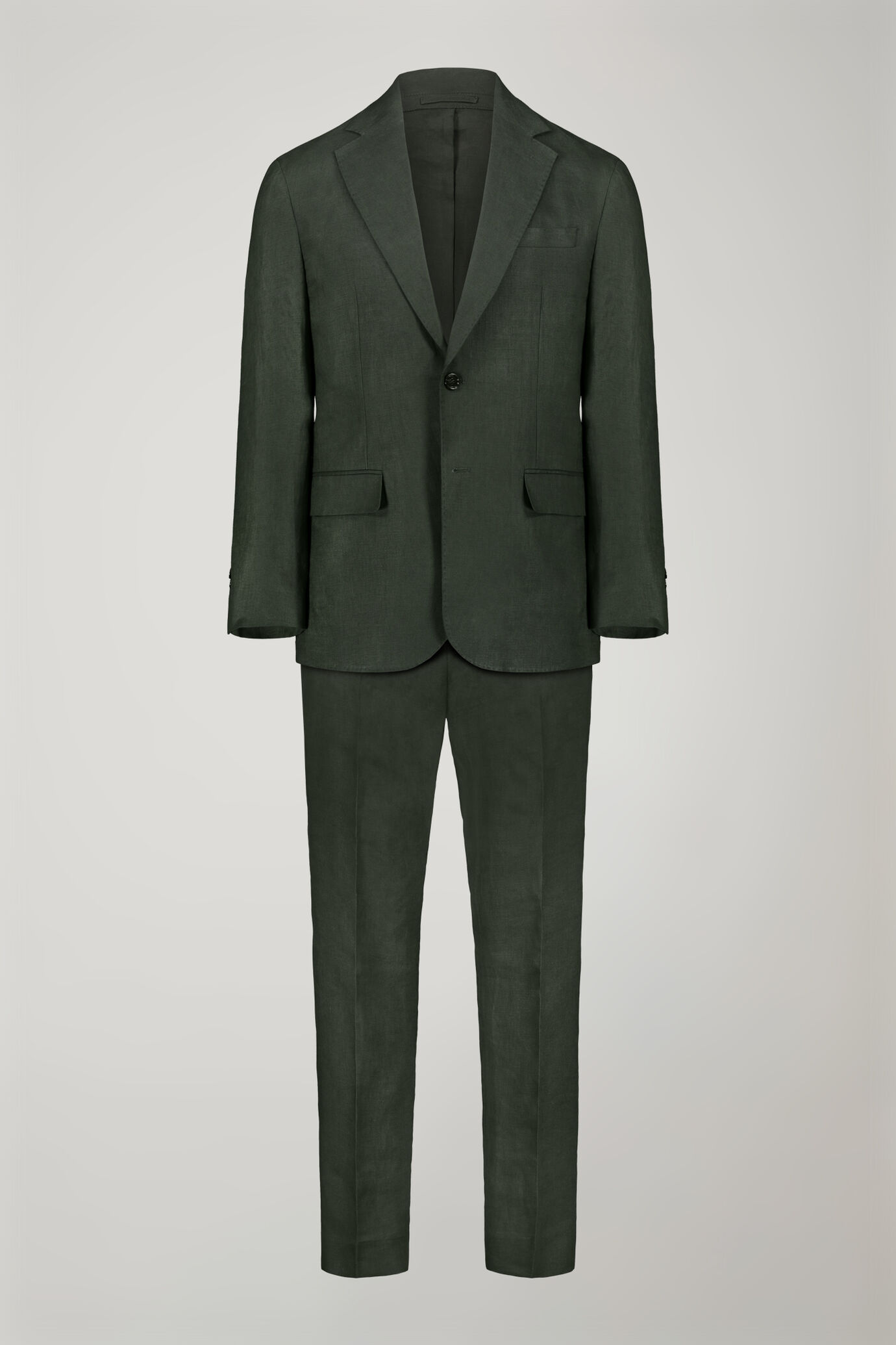 Abito uomo monopetto 100% lino regular fit image number 8