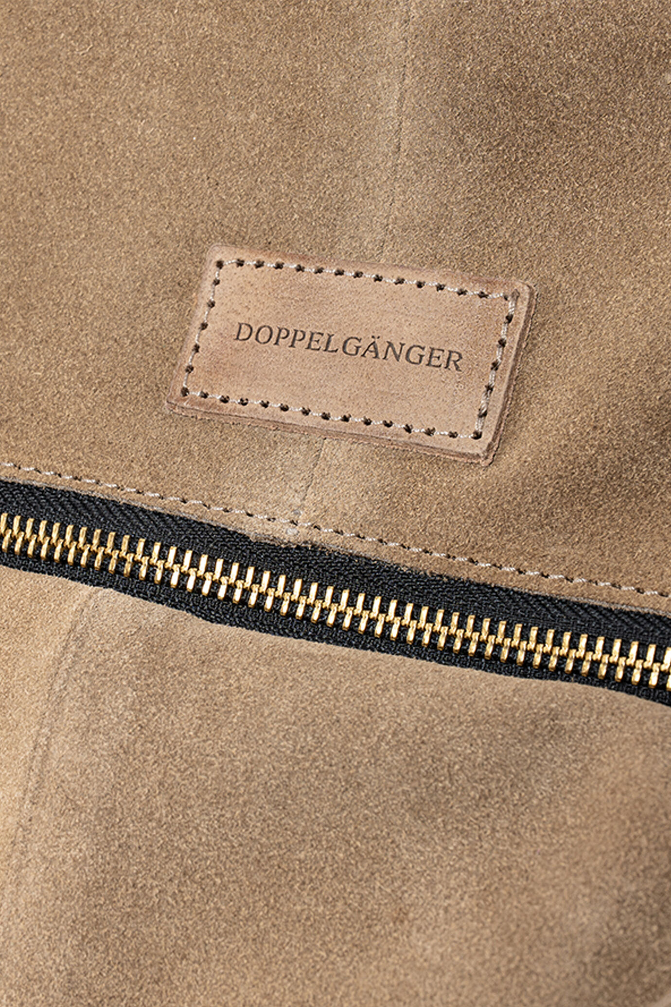Genuine leather bag with suede effect image number 2