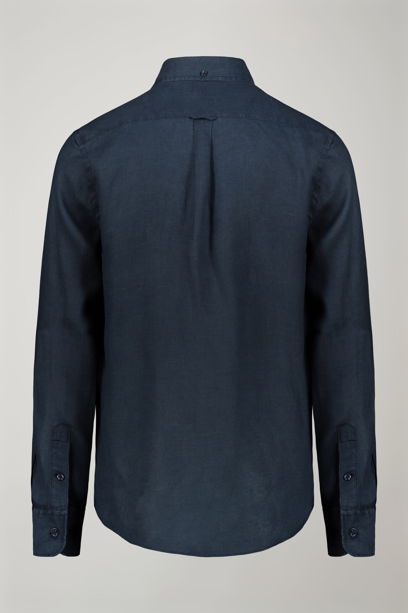 Camicia casual uomo collo button down 100% lino comfort fit image number 6