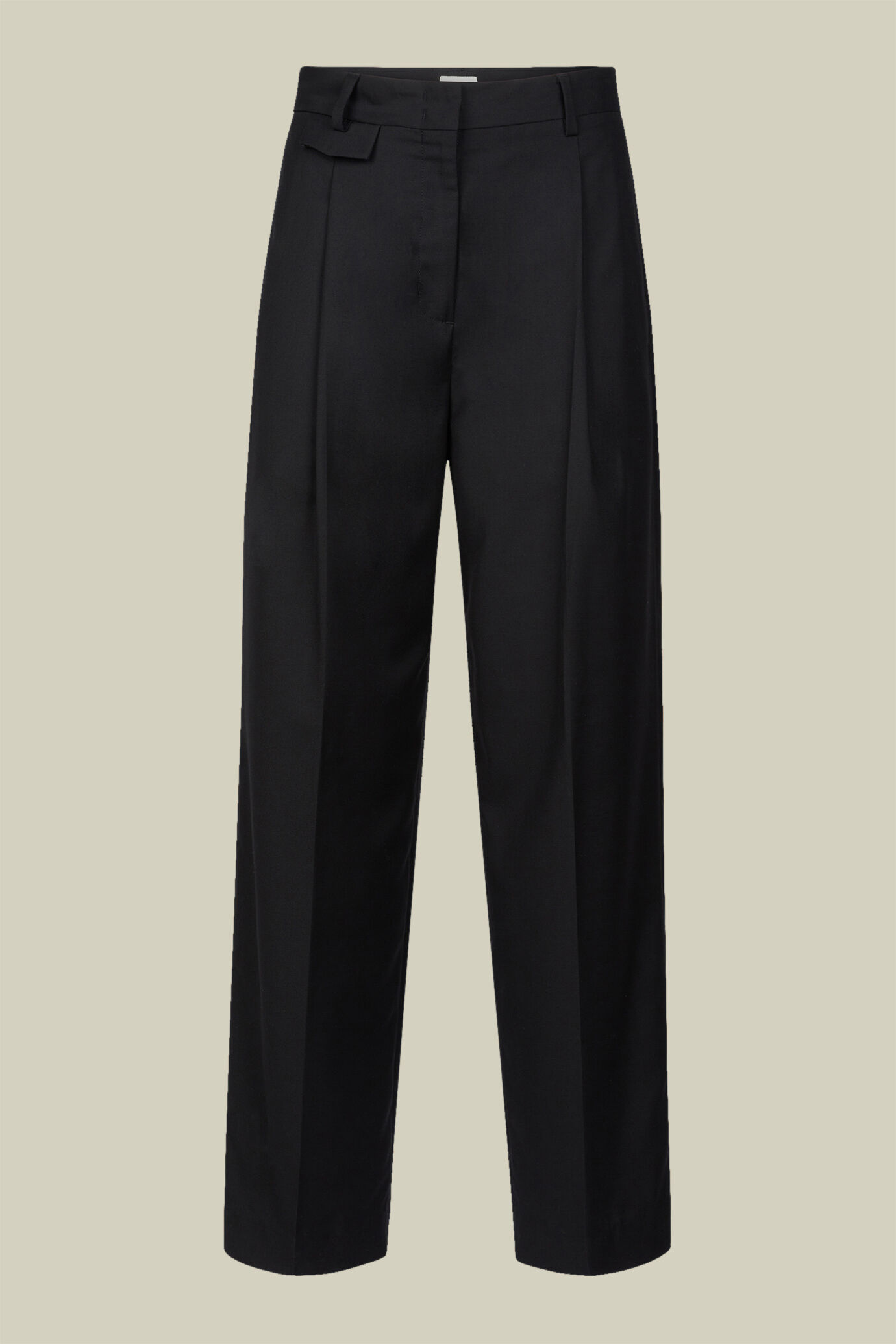 Pantalone classico donna con gamba larga regular fit image number 5