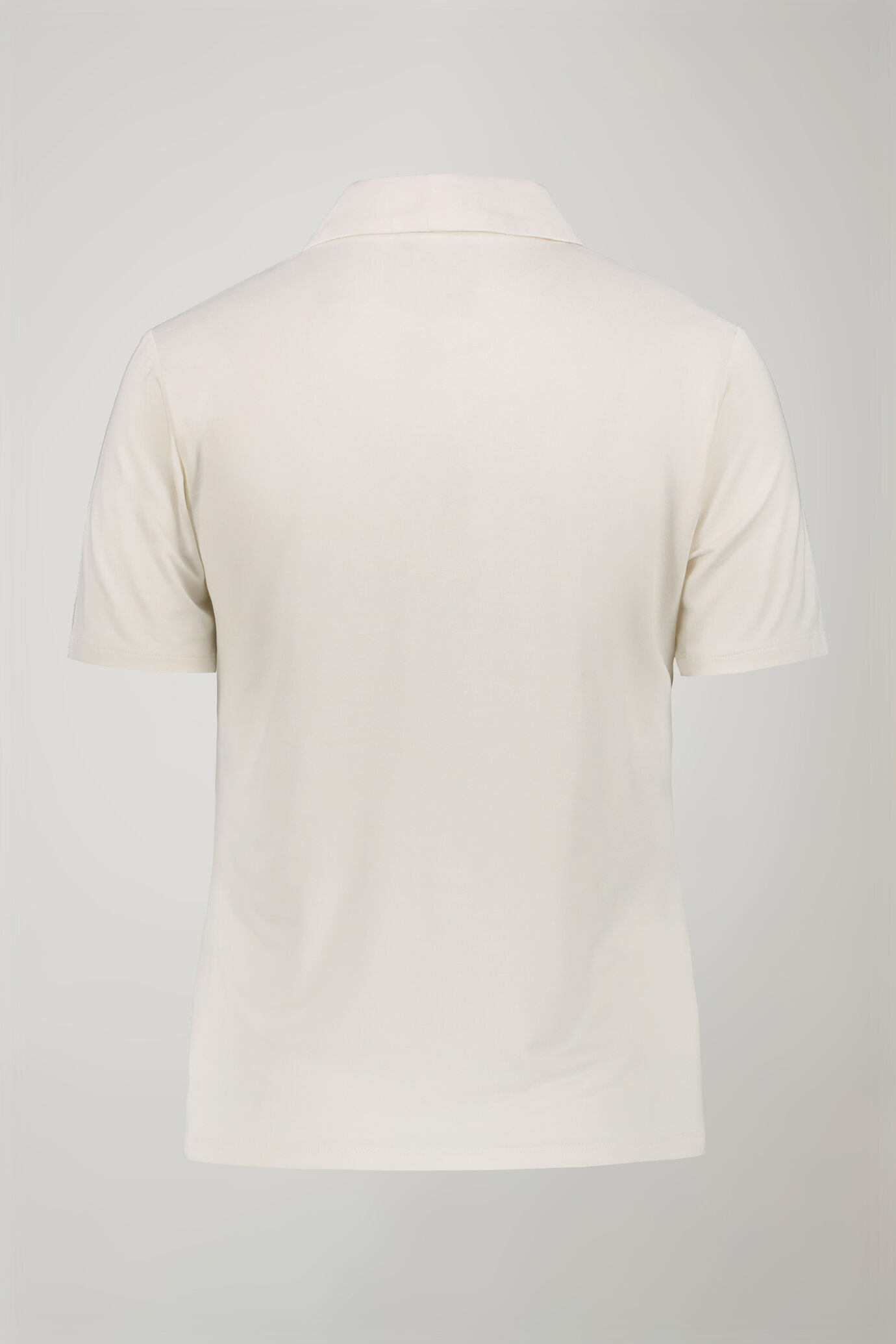 Kurzärmeliges Damen-Poloshirt aus einfarbigem Baumwolljersey image number 5