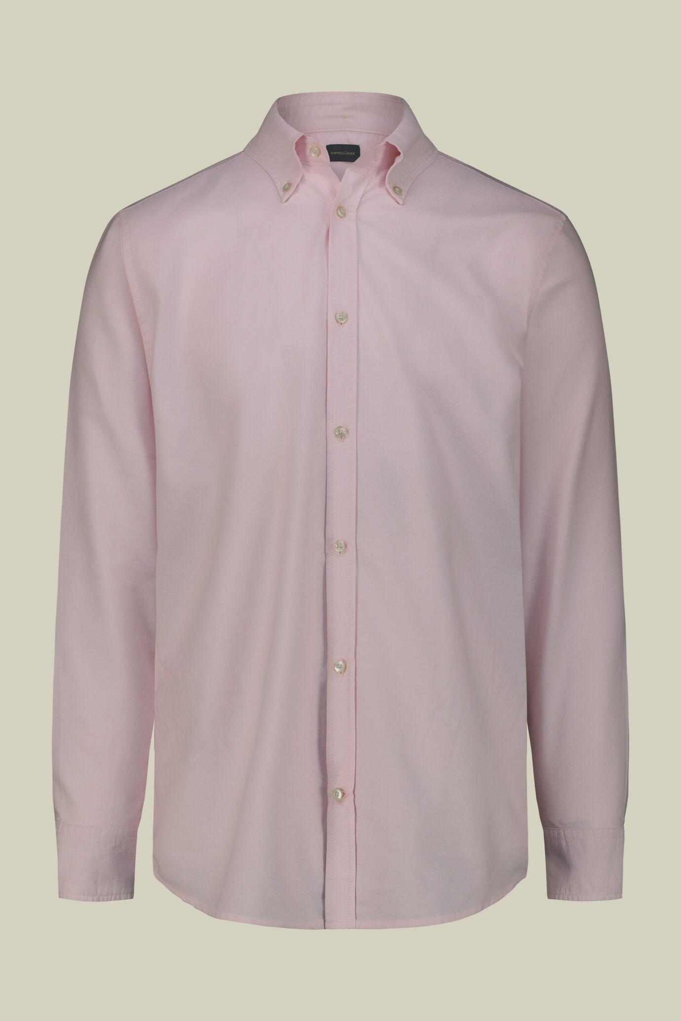 Herrenhemd aus 100 % Baumwolle Oxford, einfarbig, mit Button-Down-Kragen