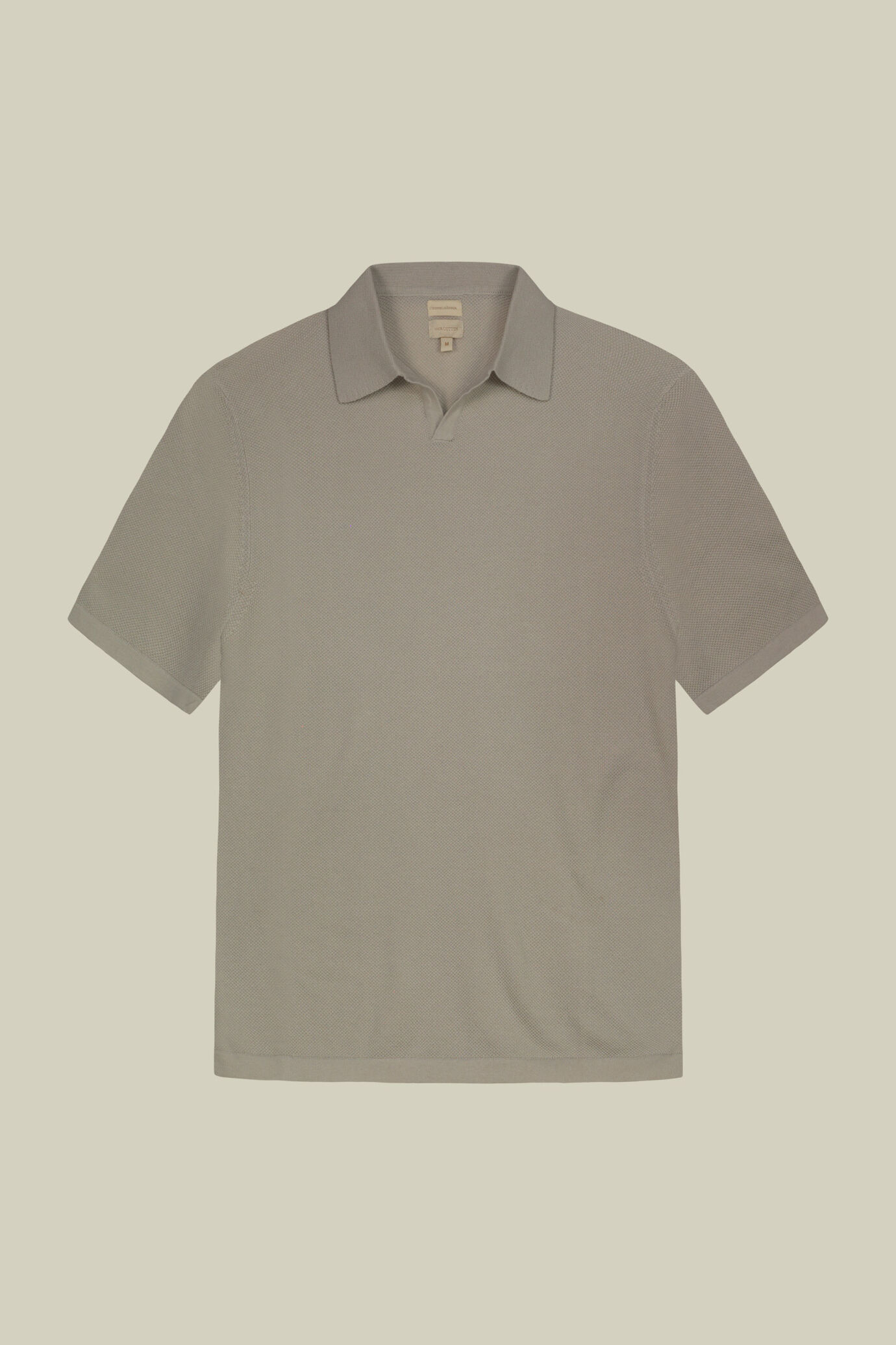 Men's polo shirt in 100% cotton honeycomb knit with Derby collar image number 4