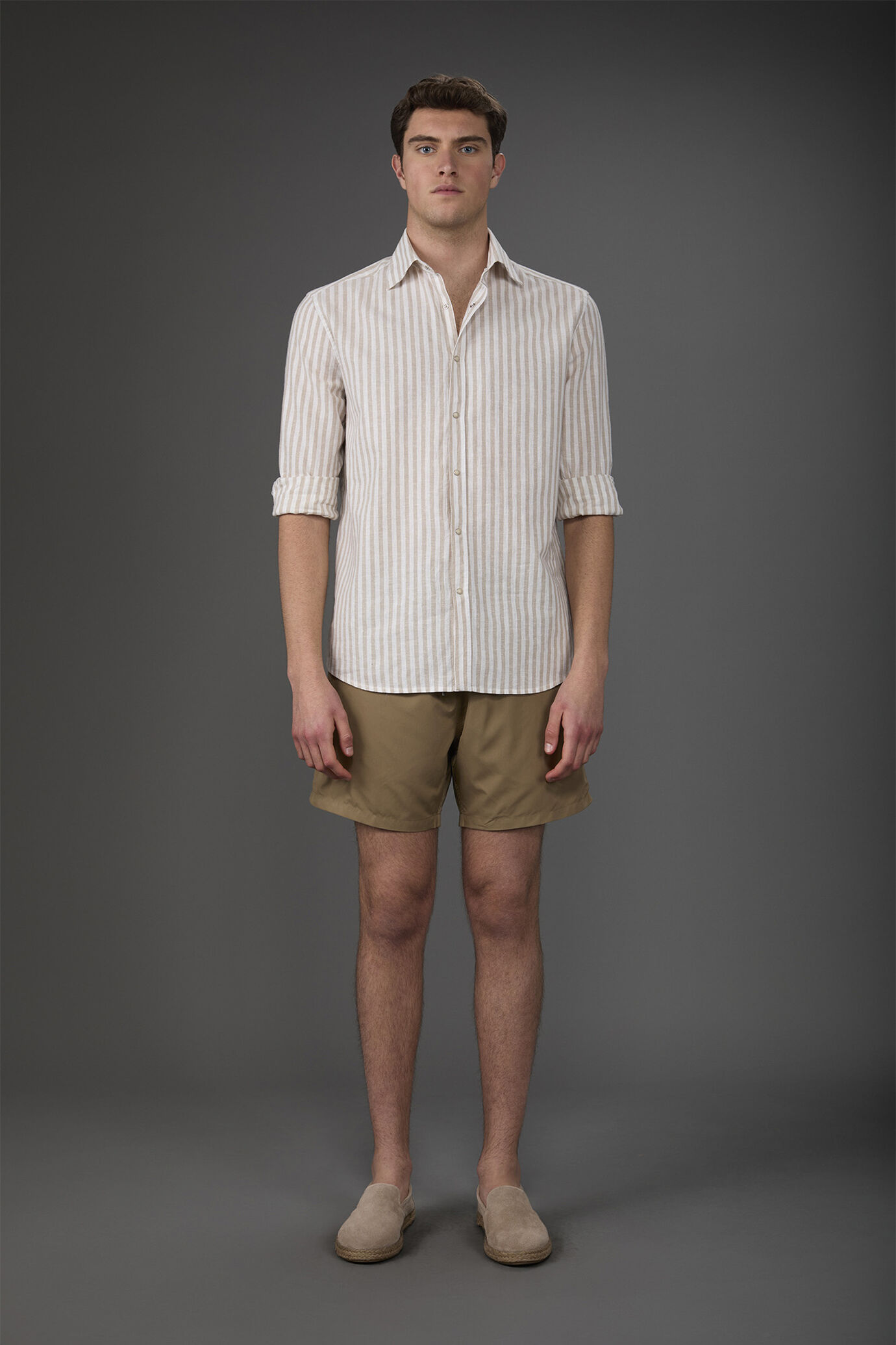 Einfarbige Herren-Badehose image number 1