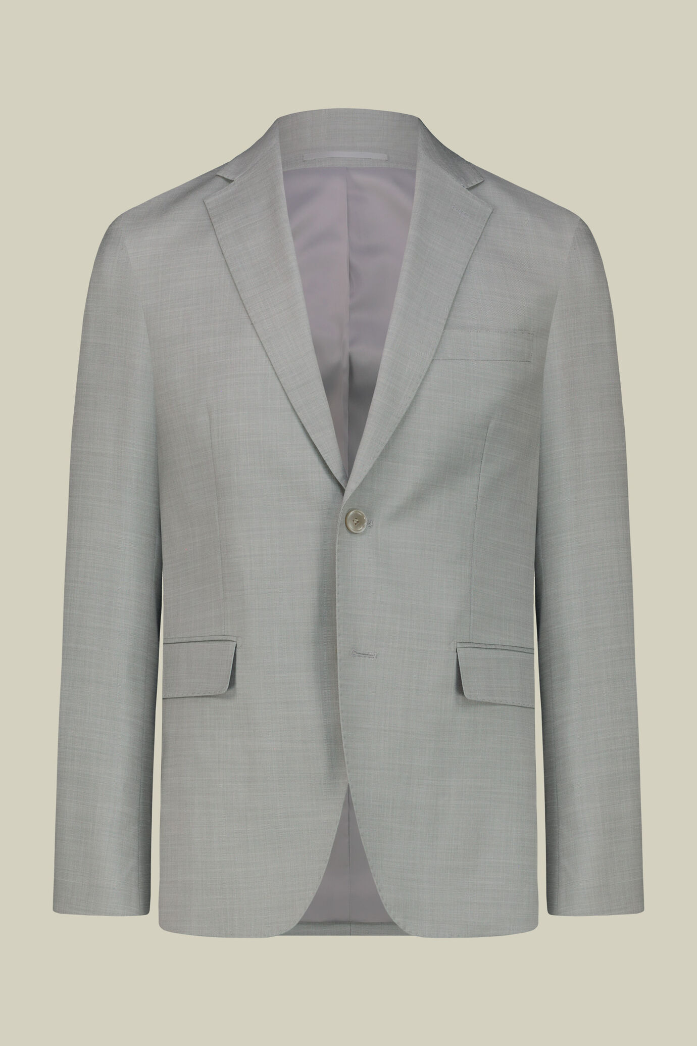 Abito uomo monopetto tessuto a grisaglia regular fit image number 0