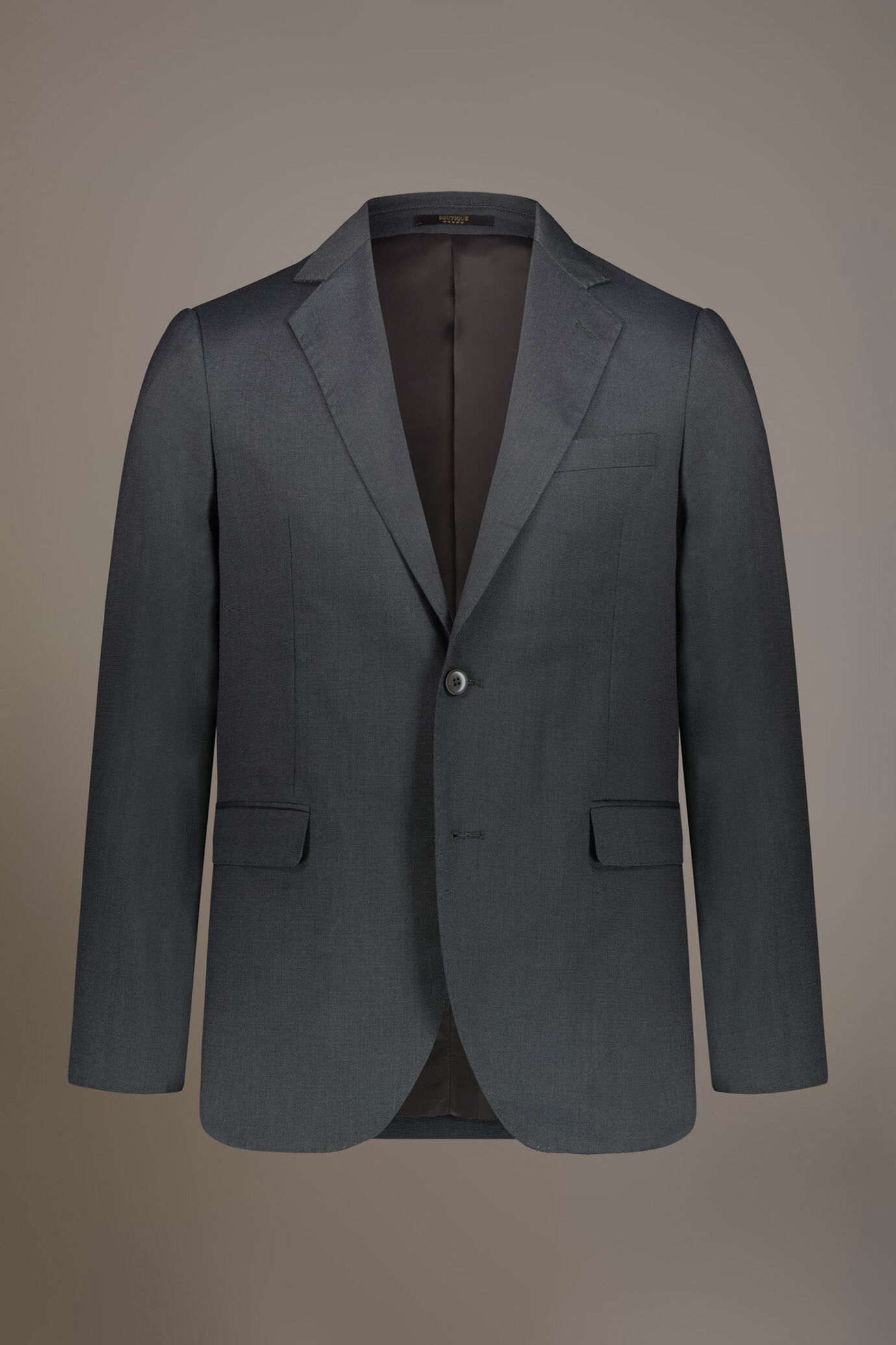 Regular fit single-breasted suit in microcheck fabric image number 5