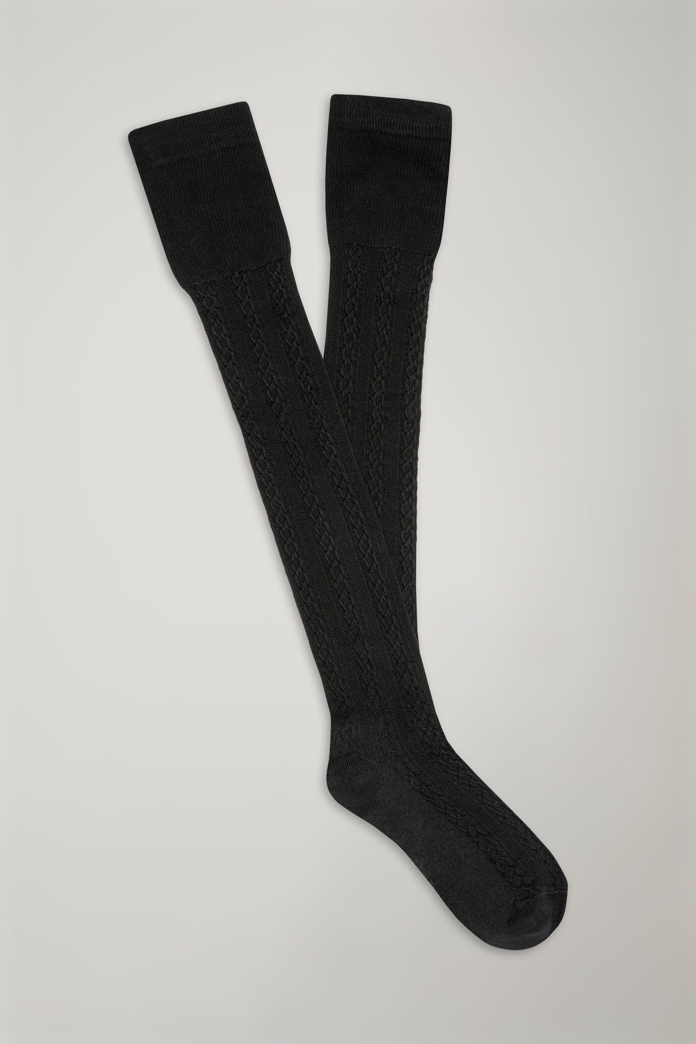 Calza parigina donna made in Italy in misto cotone in maglia image number 0