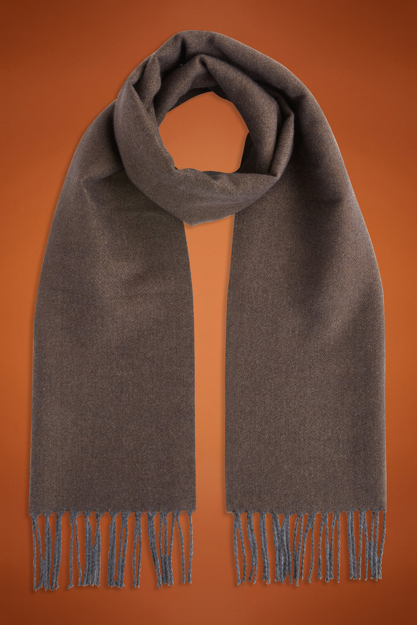 Men's double-sided scarf with fringes image number 0