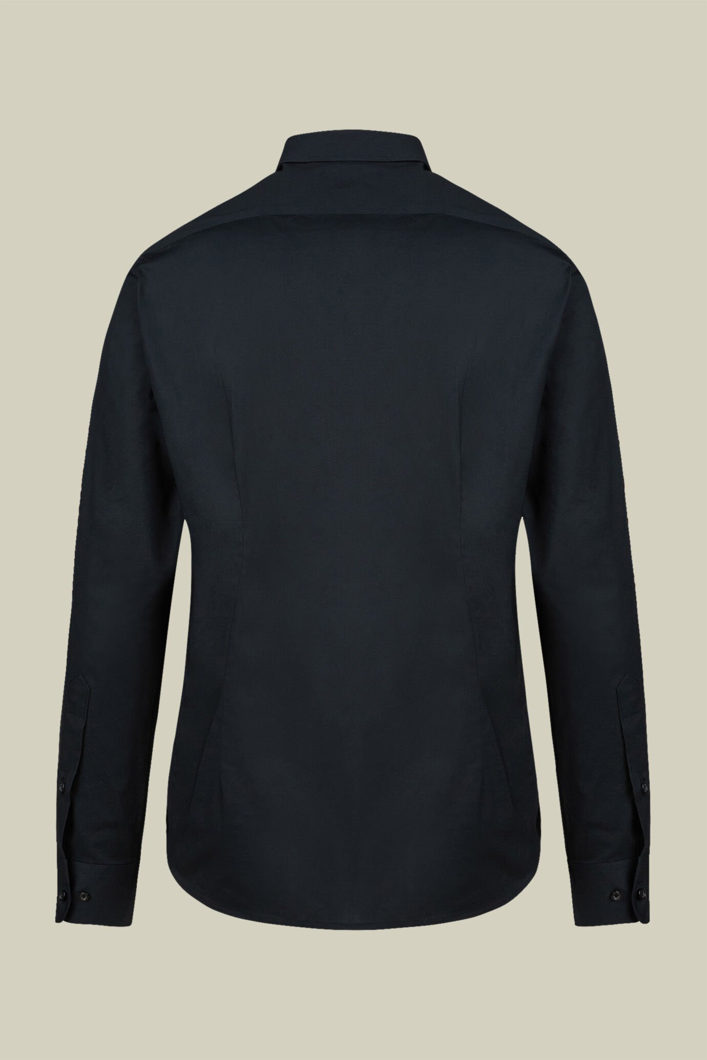 Camicia classica collo francese uomo tinta unita fiammato image number 5