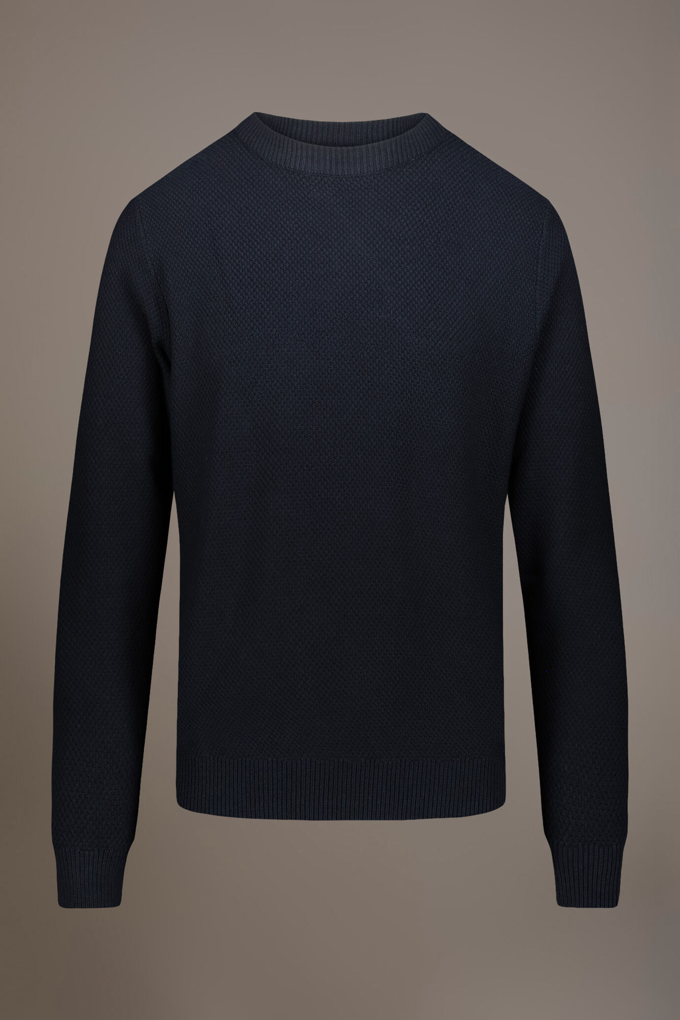 Maglia girocollo lavorazione a nido d'ape image number 4