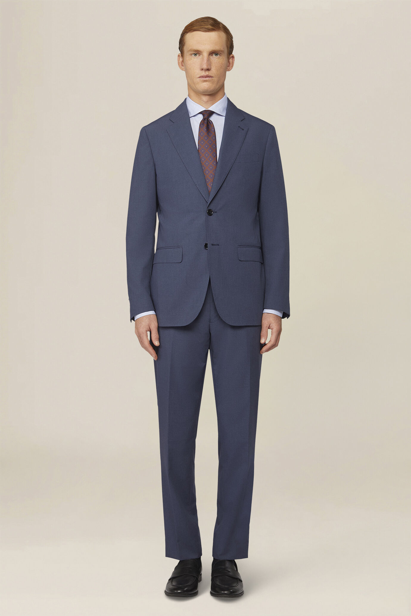 Plain men's suit, regular fit image number 1