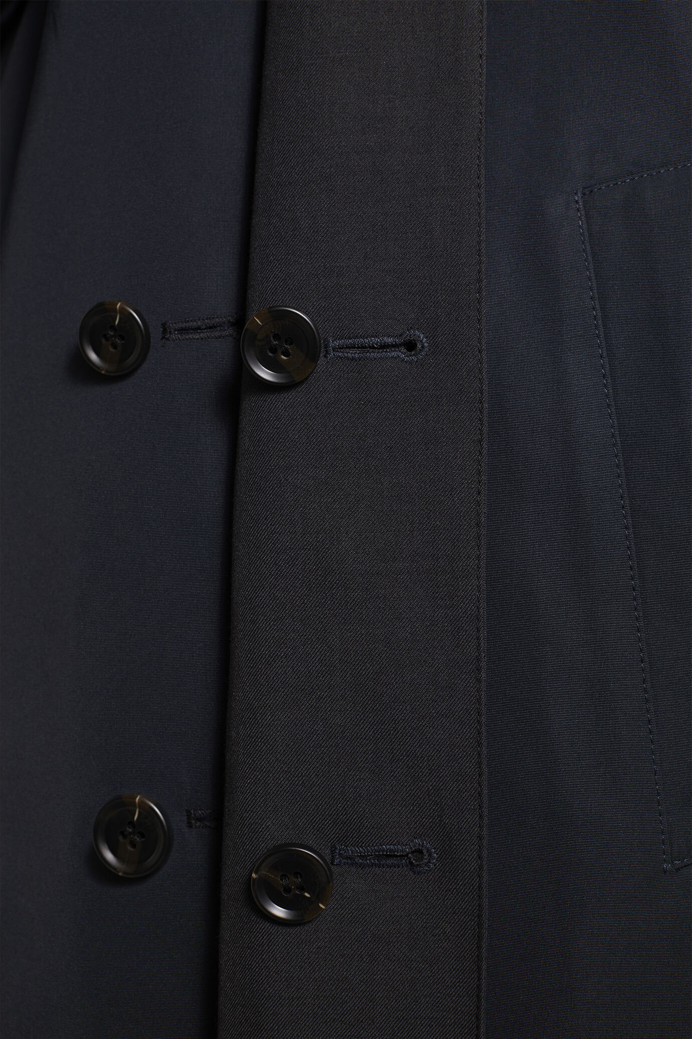 Double face wool blend raincoat in technical fabric image number 4