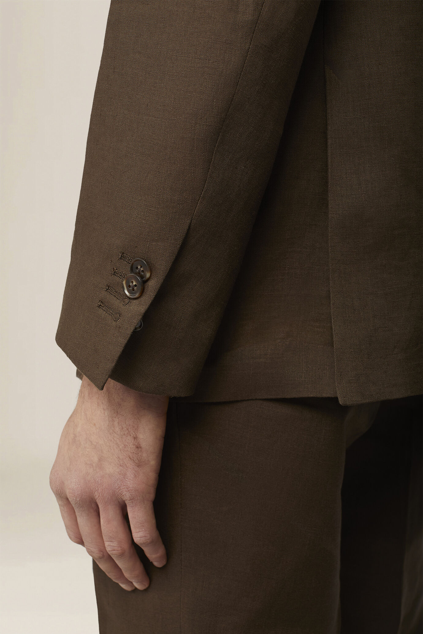 Zweireihiger Herrenanzug aus 100 % Leinen, Regular Fit image number 3