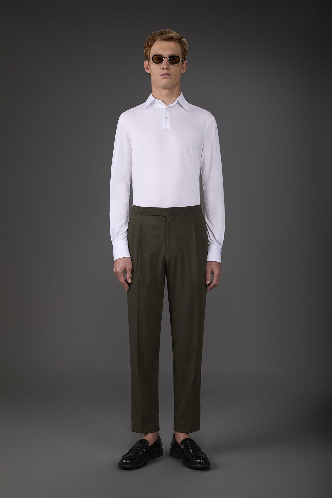 Polo uomo manica lunga in 100% cotone organico image number 1