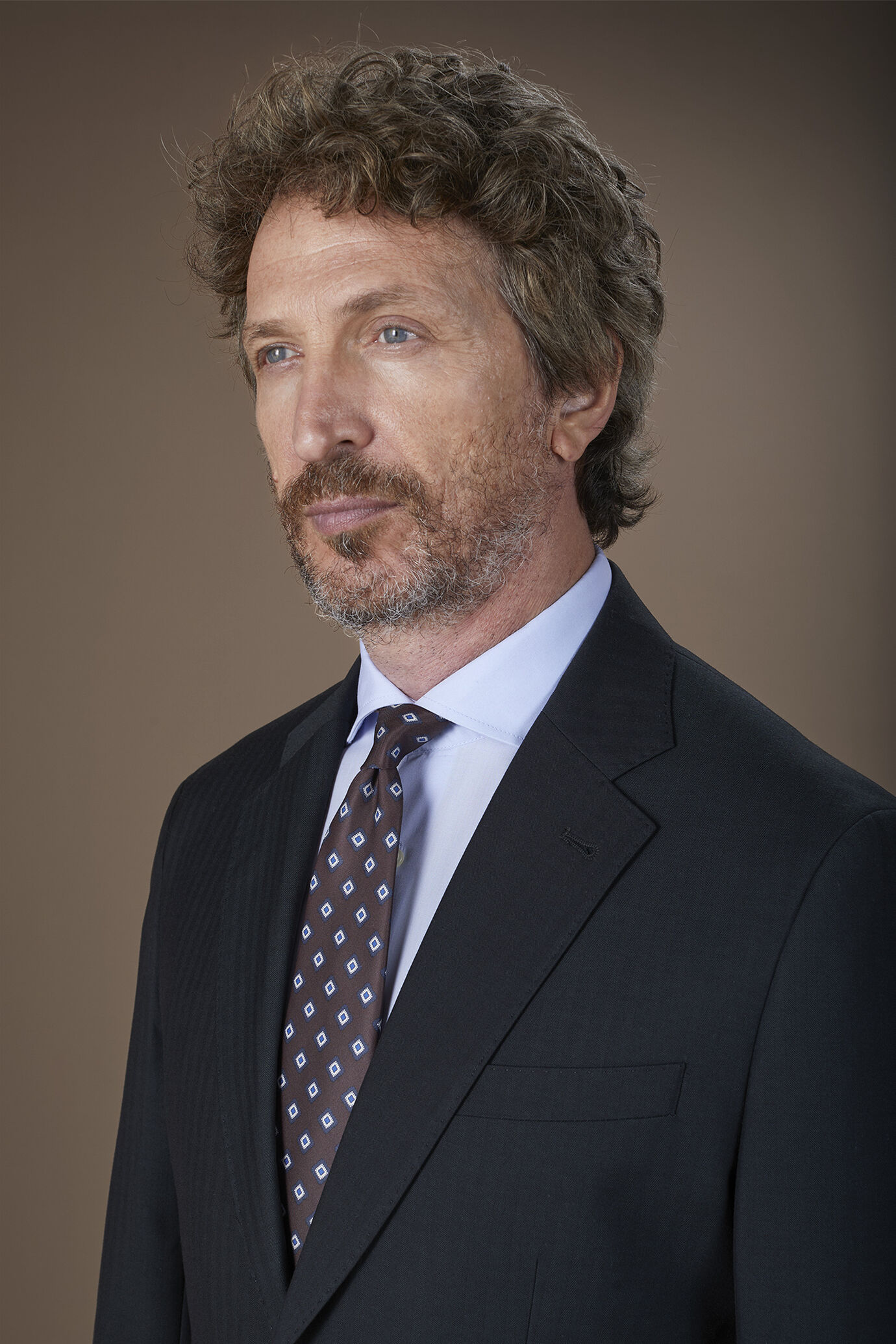 Cravatta uomo con fantasia geometrica stampata image number 0