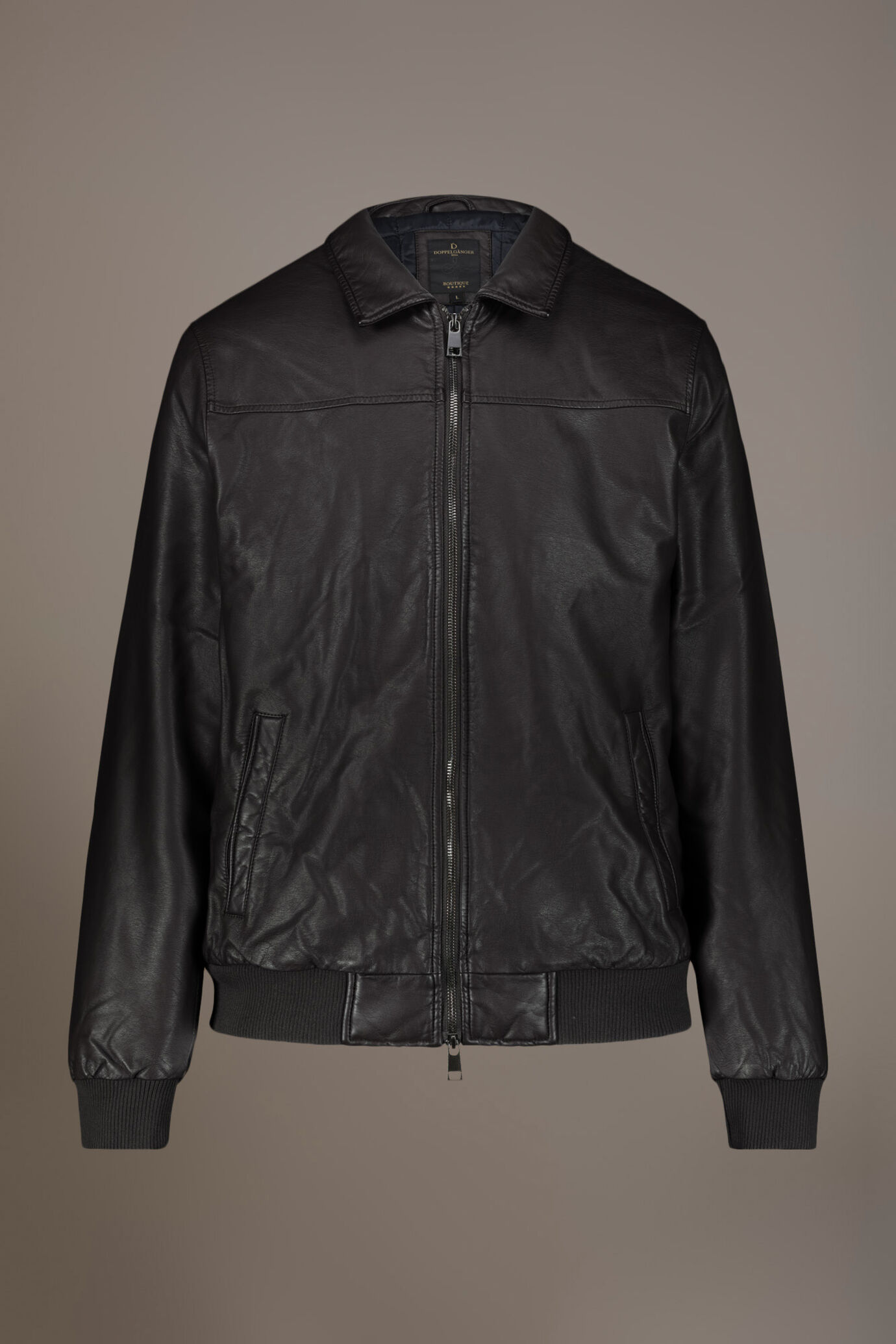 Padded eco leather jkt image number 5