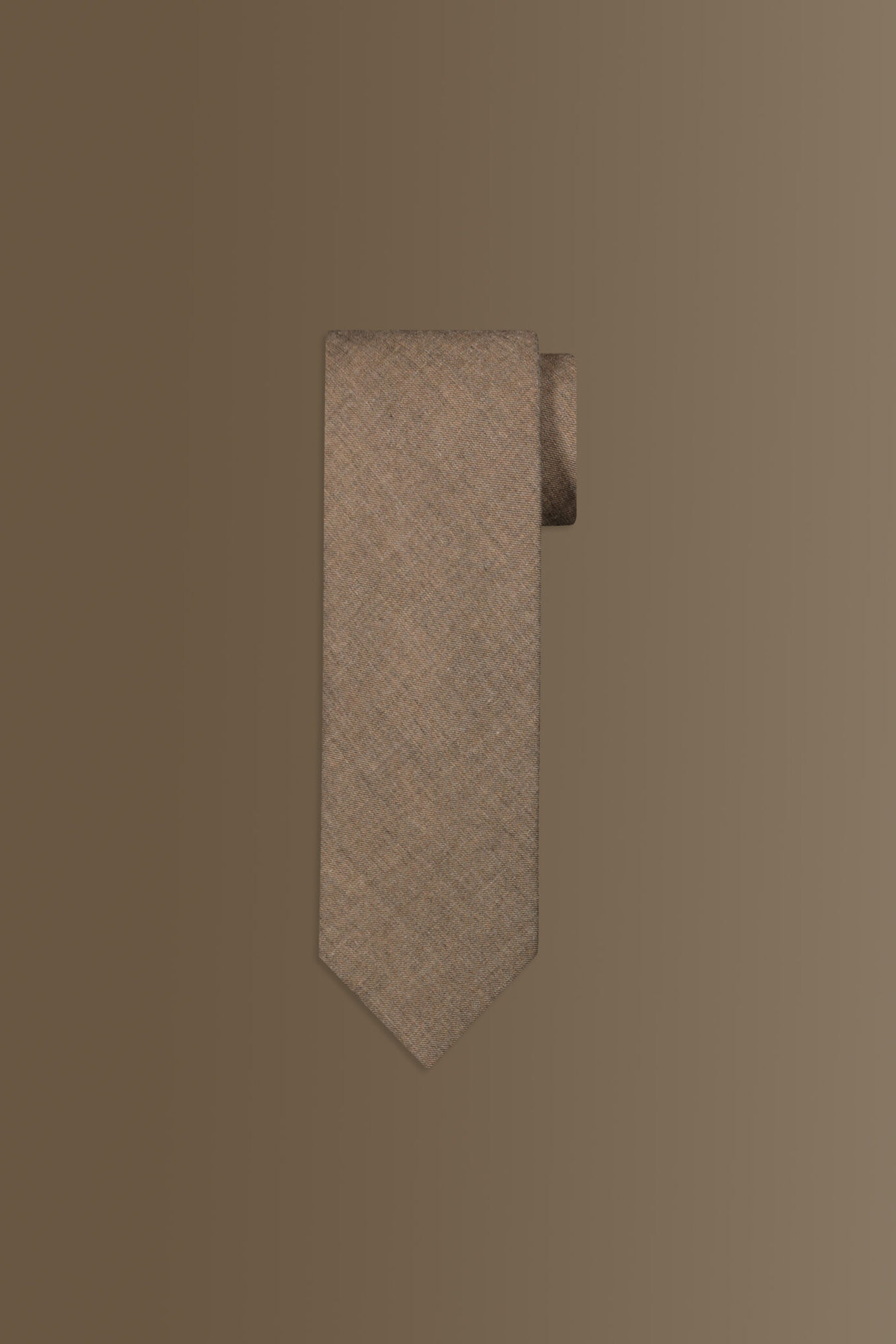 Cravatta uomo con tessuto effetto lana tinta unita image number 0