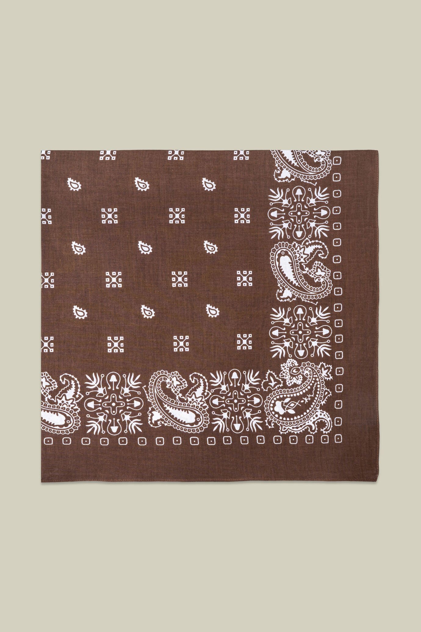 Men's 100% cotton paisley pattern scarf image number 1