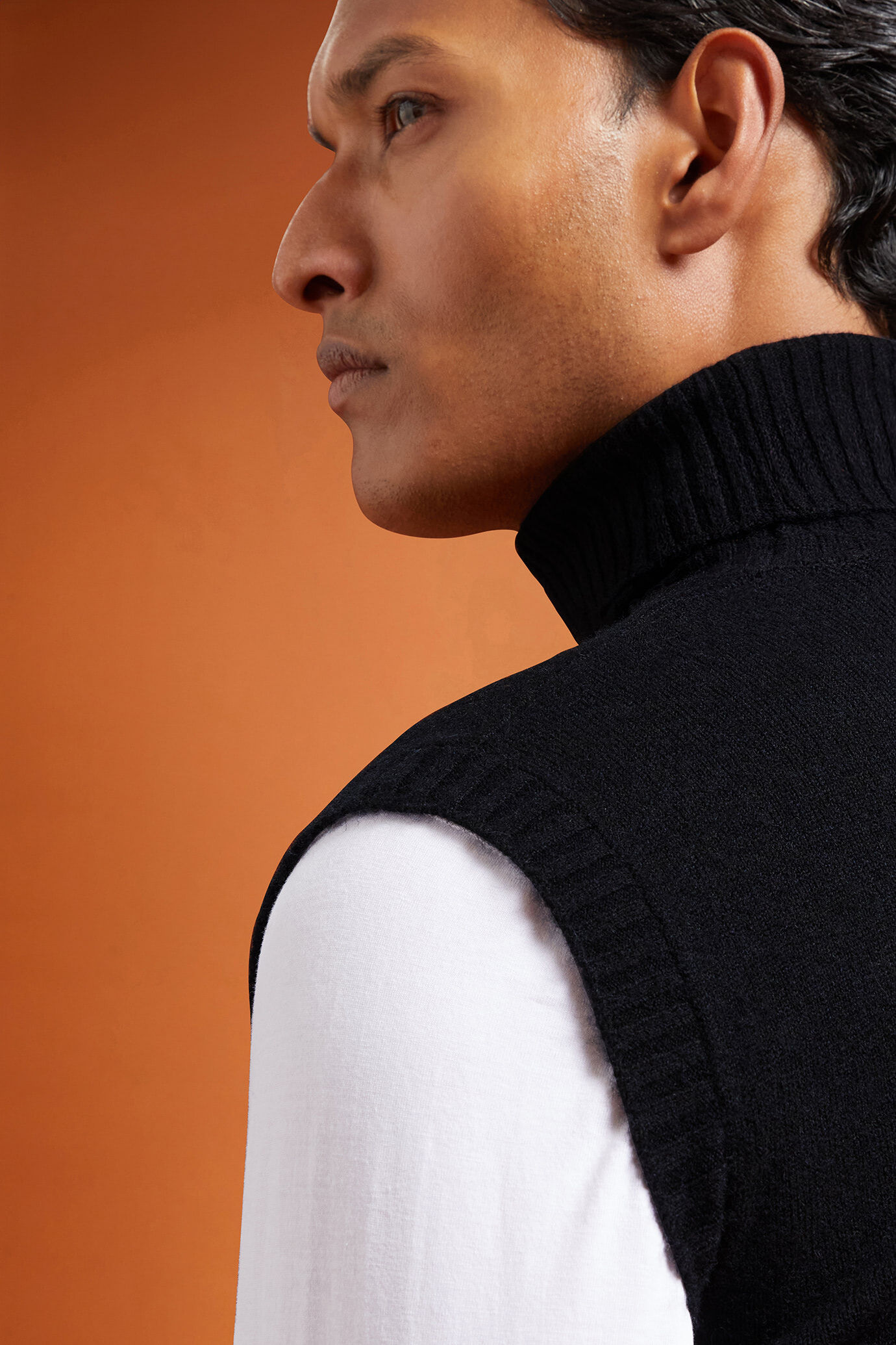 Gilet uomo a collo alto Wool Blend alpaca regular fit image number 3