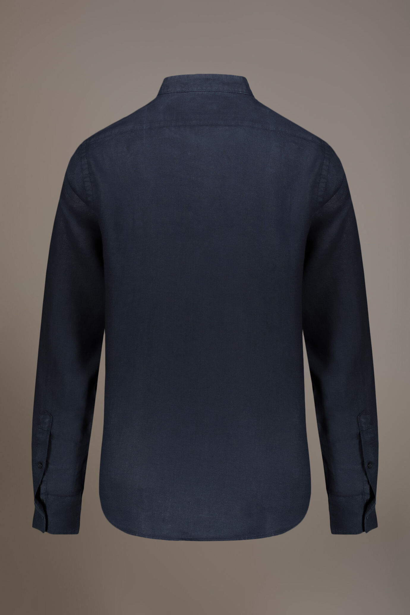 Chemise décontracté col à la coréenne fit confortable 100% lin image number 4
