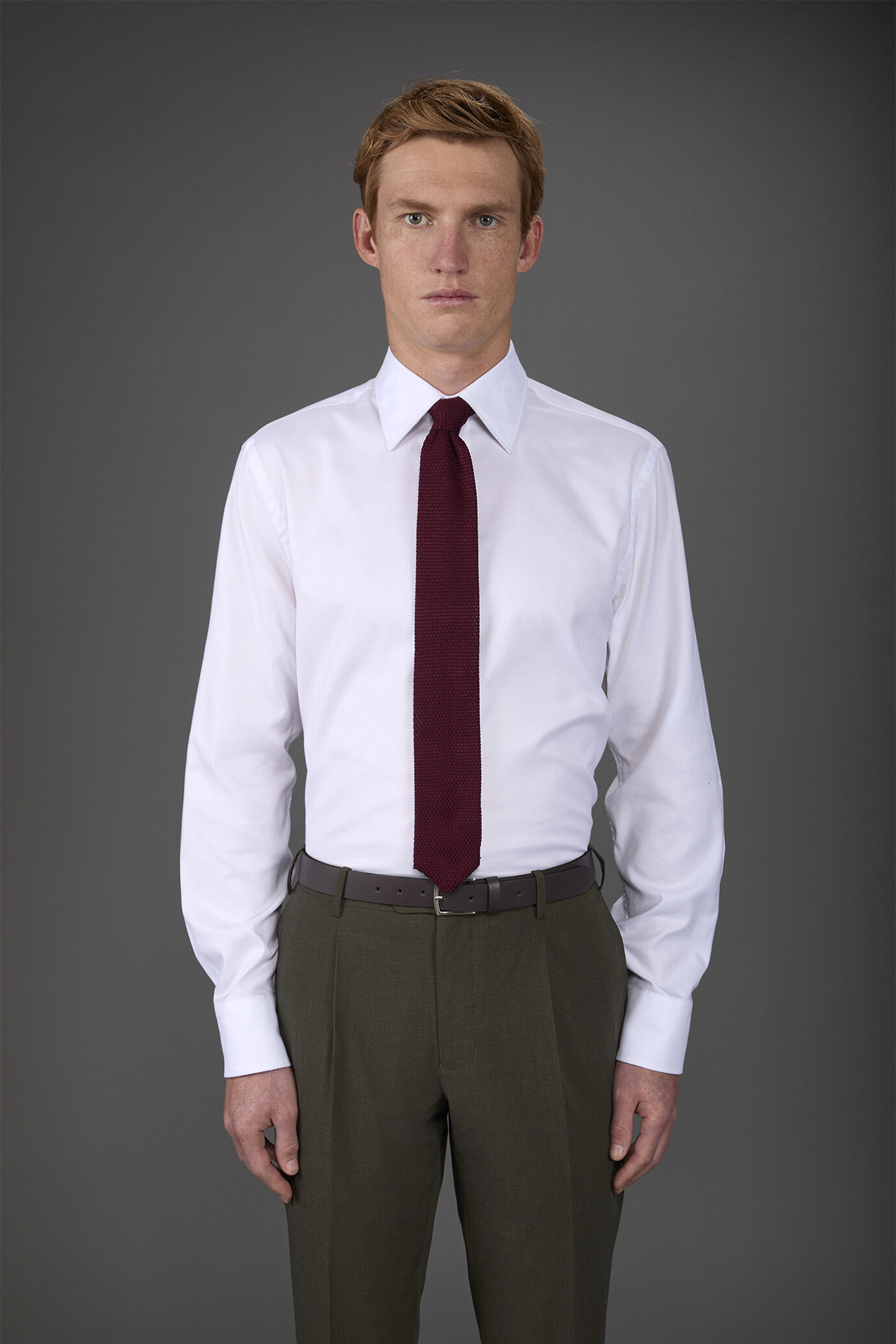 Tina Ferrà Artigianale Camicia Uomo Oxford 100% Cotone Collo