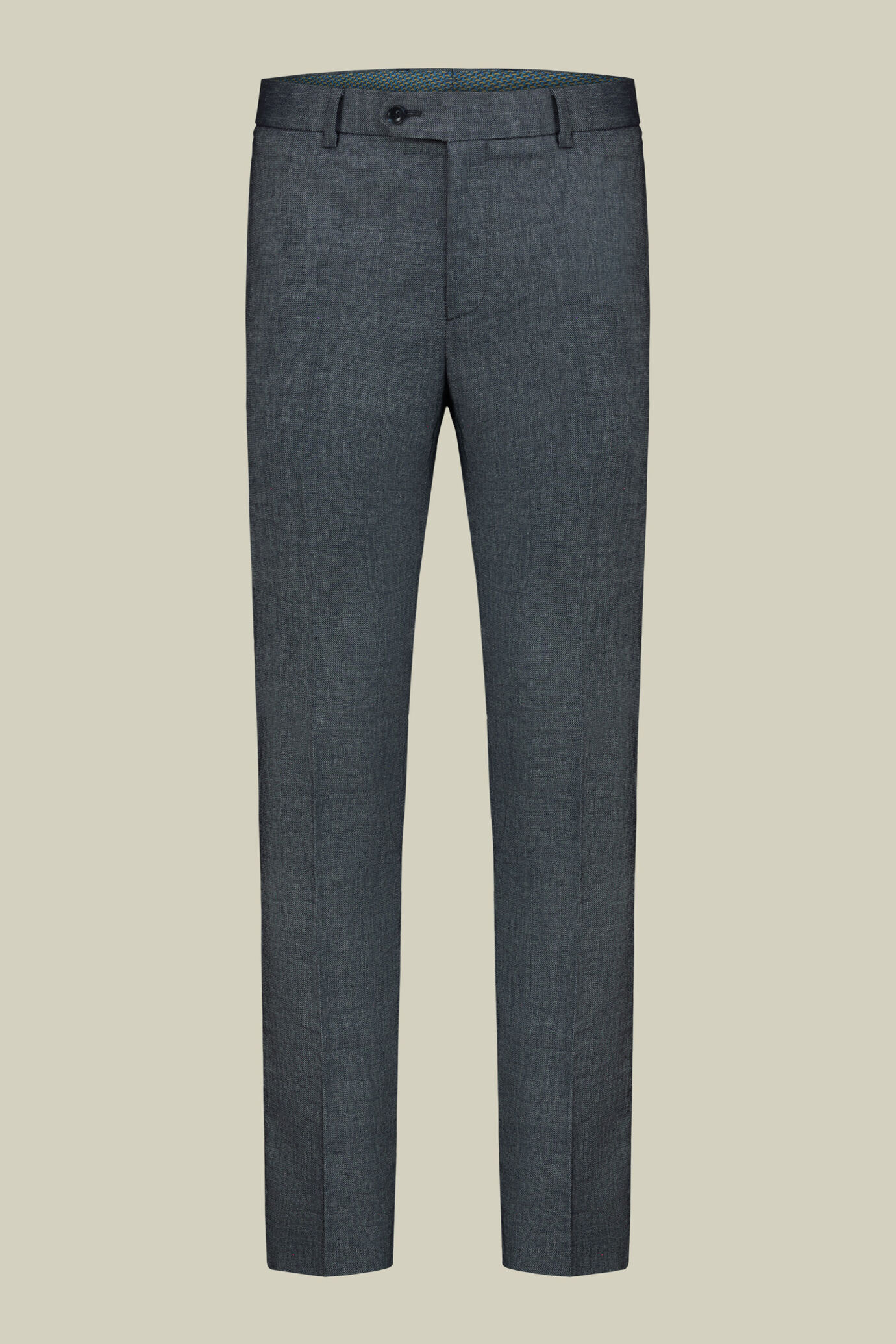 Costume homme crois&eacute; en lin m&eacute;lang&eacute;, coupe regular image number 2