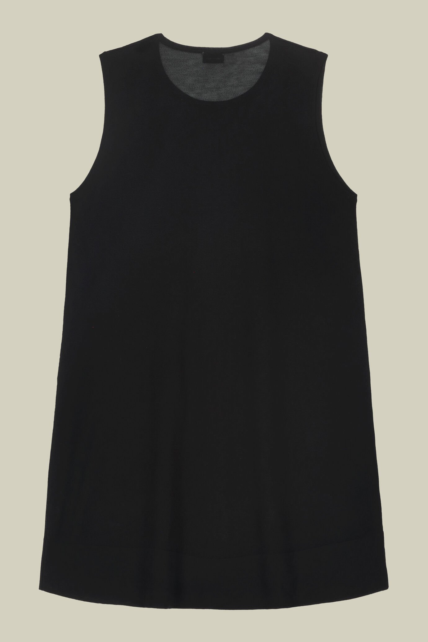 Blusa donna lunga senza maniche leggermente trasparente image number 6