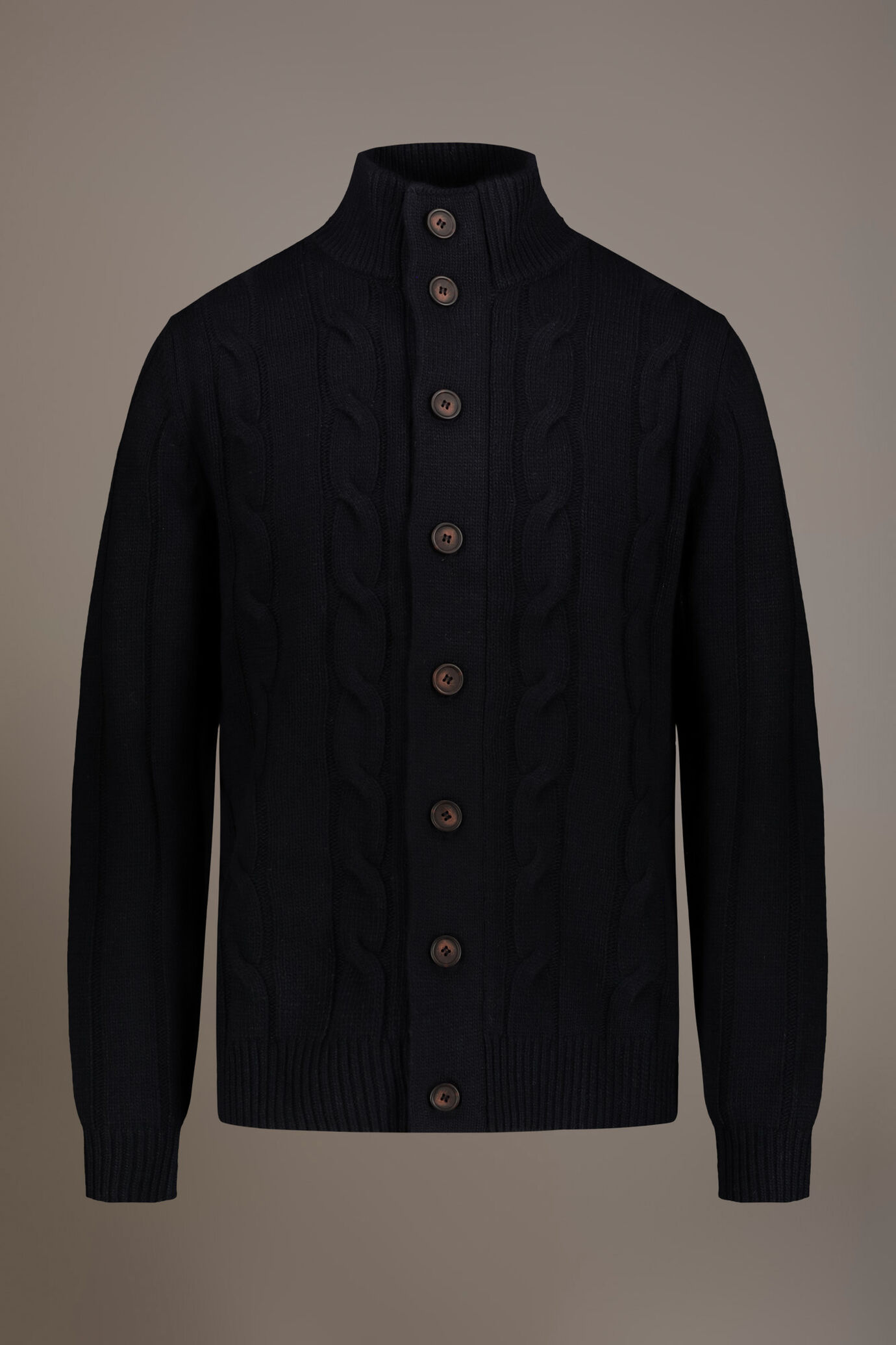 Cardigan misto lana lavorazione a trecce image number 4