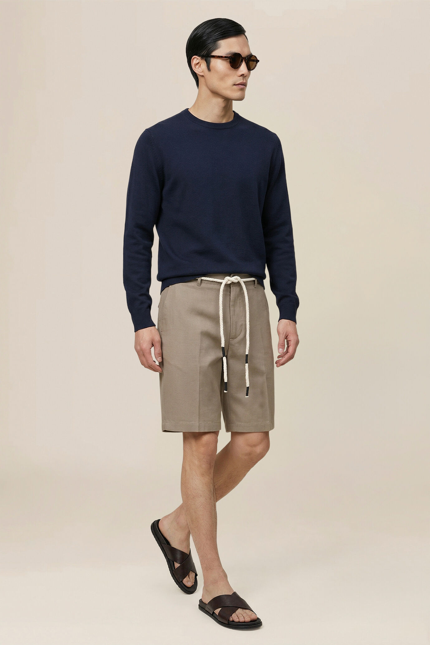 Bermuda homme 100 % lin coupe classique image number 0