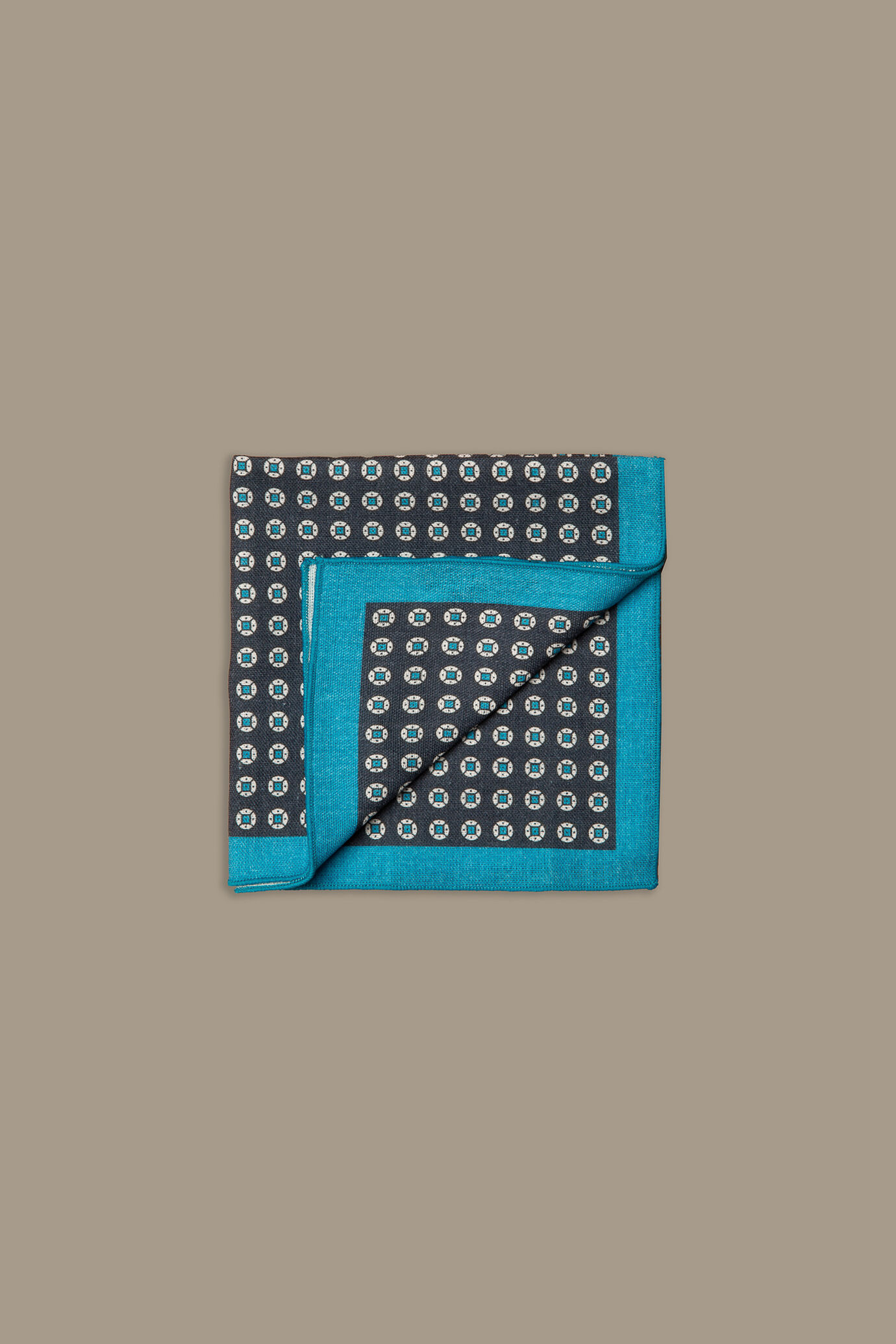 Pochette blue fantasia verde mare uomo image number 0
