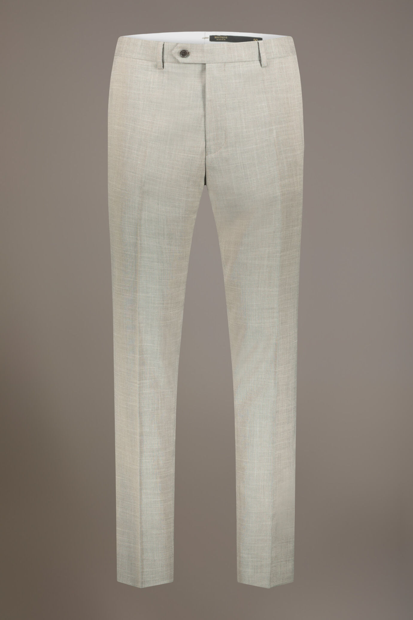Regular fit single-breasted suit in grisaille fabric image number 6