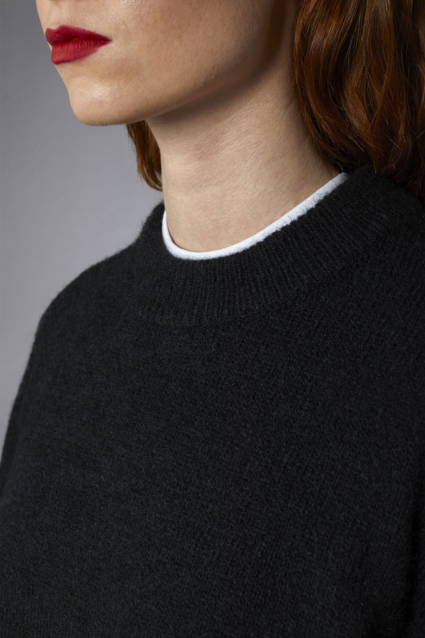 Women's wool-blend crew-neck sweater image number 3