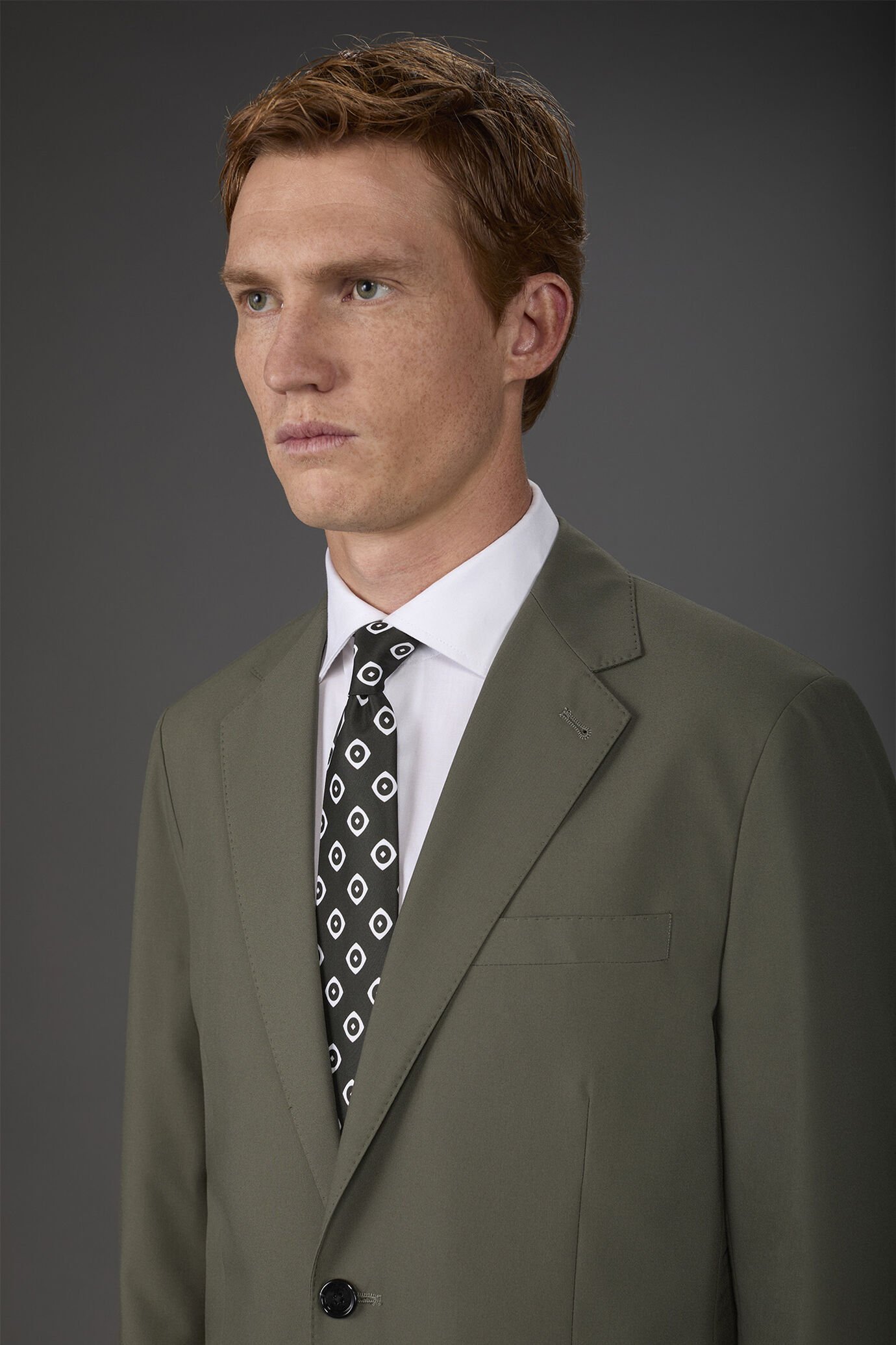 Single-breasted men's Super-Light suit with flat front trousers image number 2