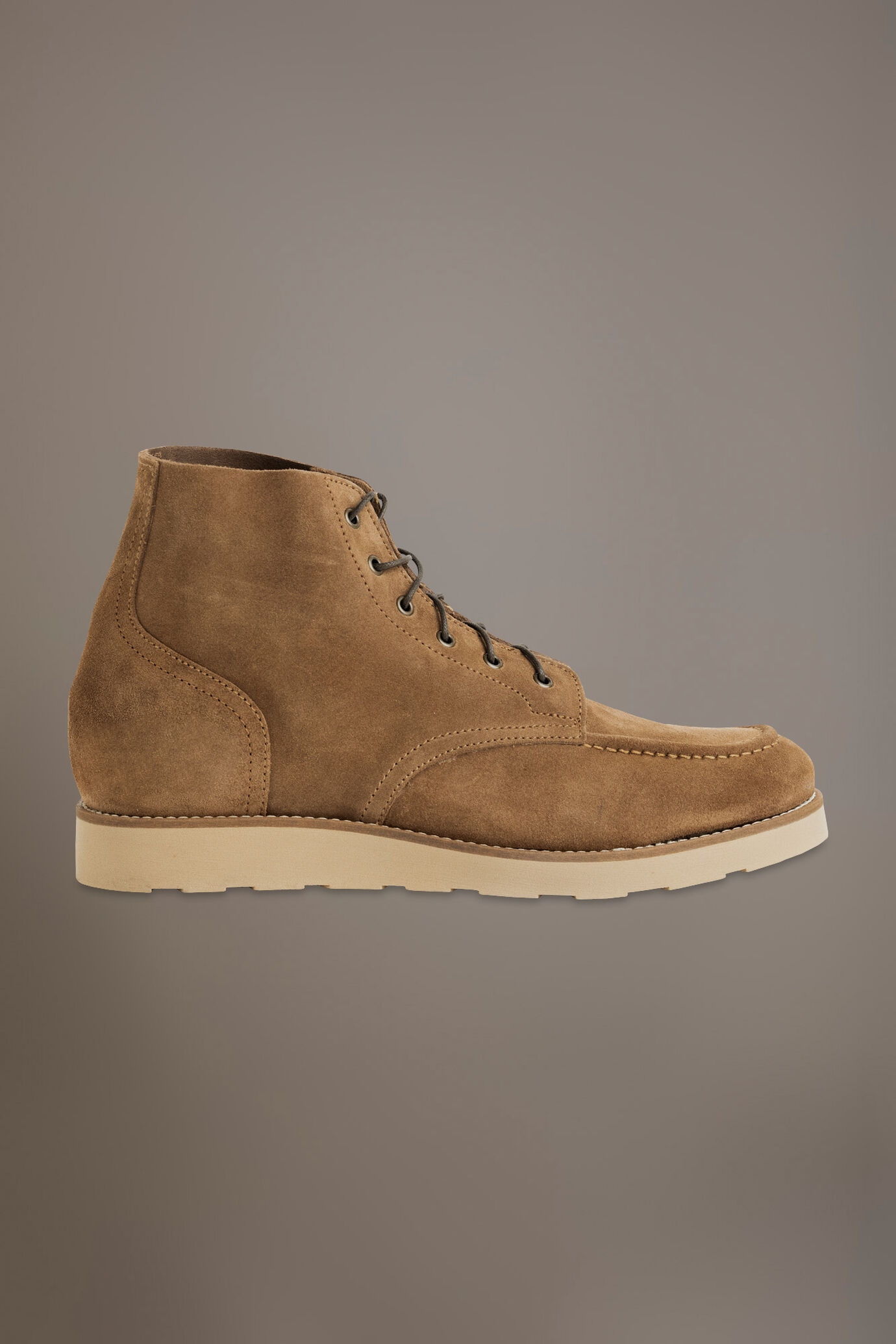 Stivali in suede uomo color cammello 100% pelle image number 1