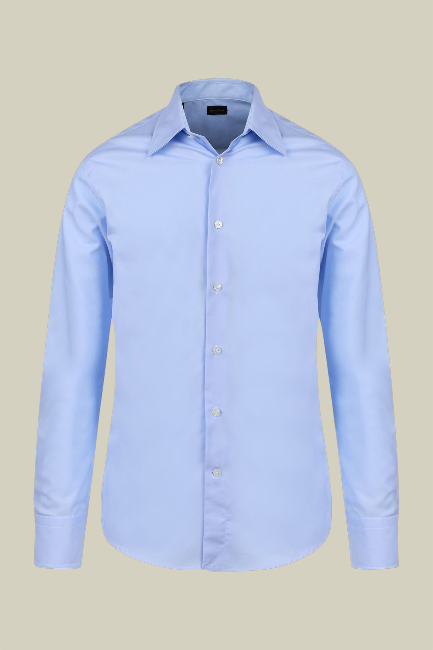Camicia classica uomo 100% cotone con collo classico e tessuto pinpoint tinta unita regular fit