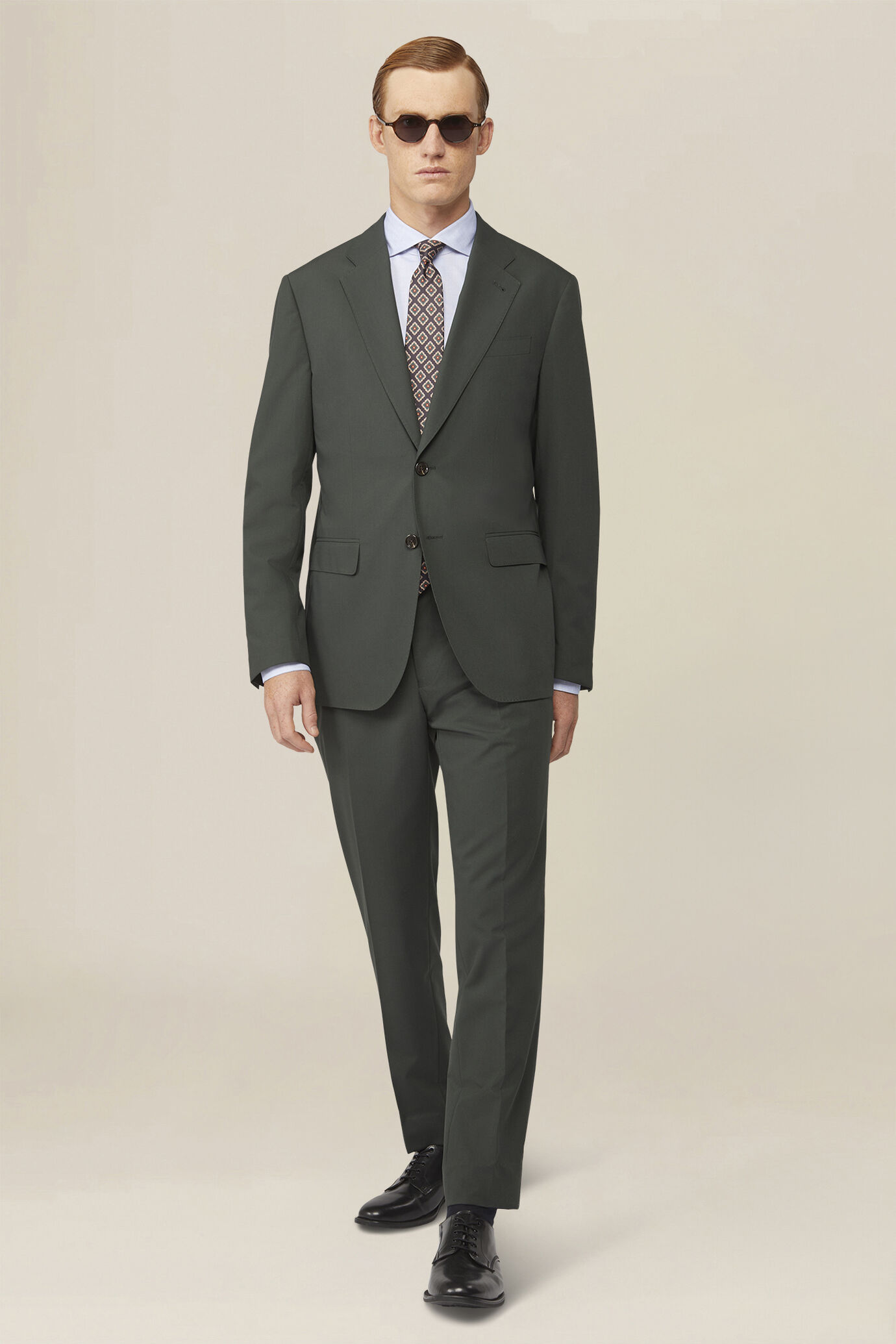 Plain men's suit, regular fit image number 0