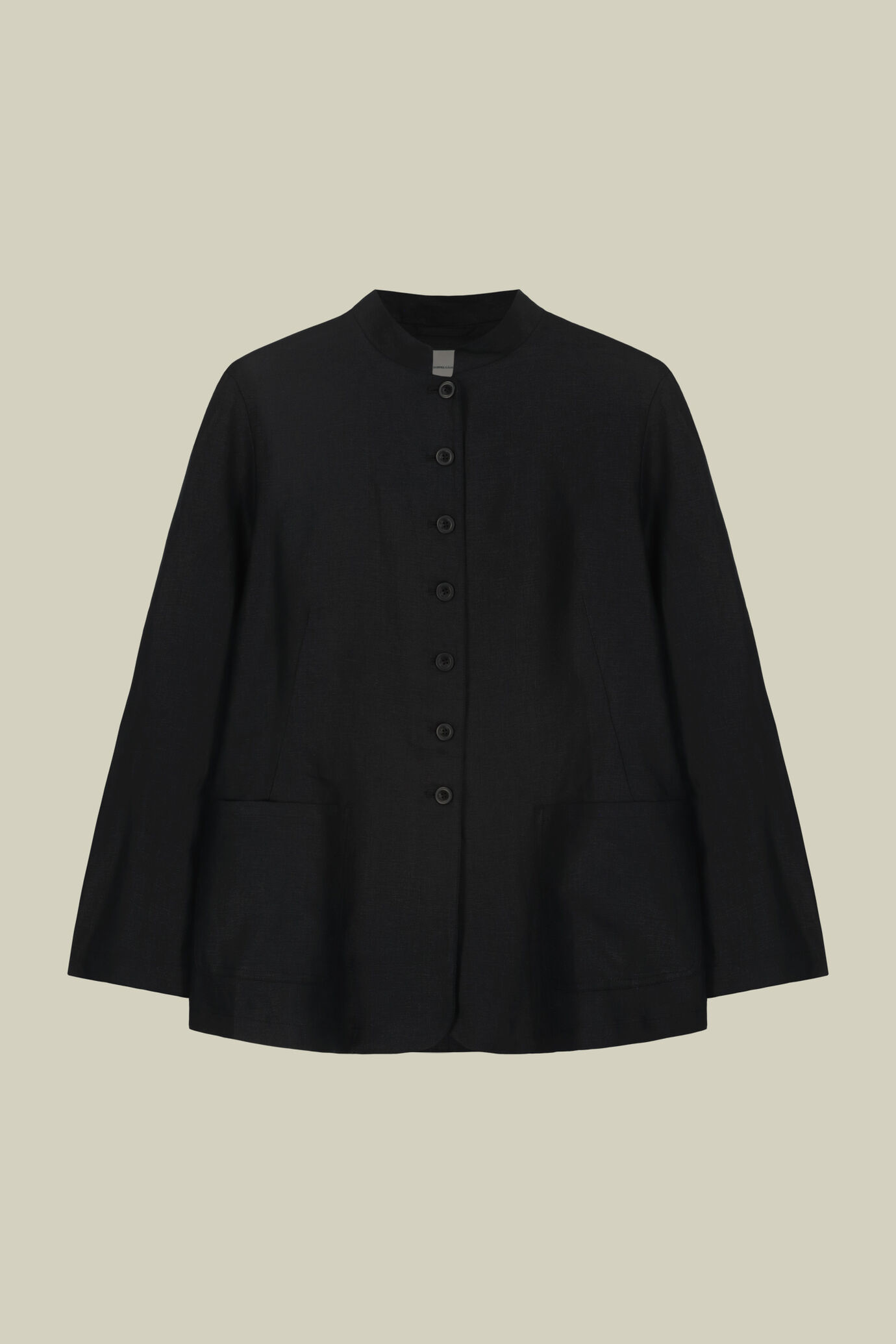 Women's single-breasted jacket with Korean collar 100% linen image number 4