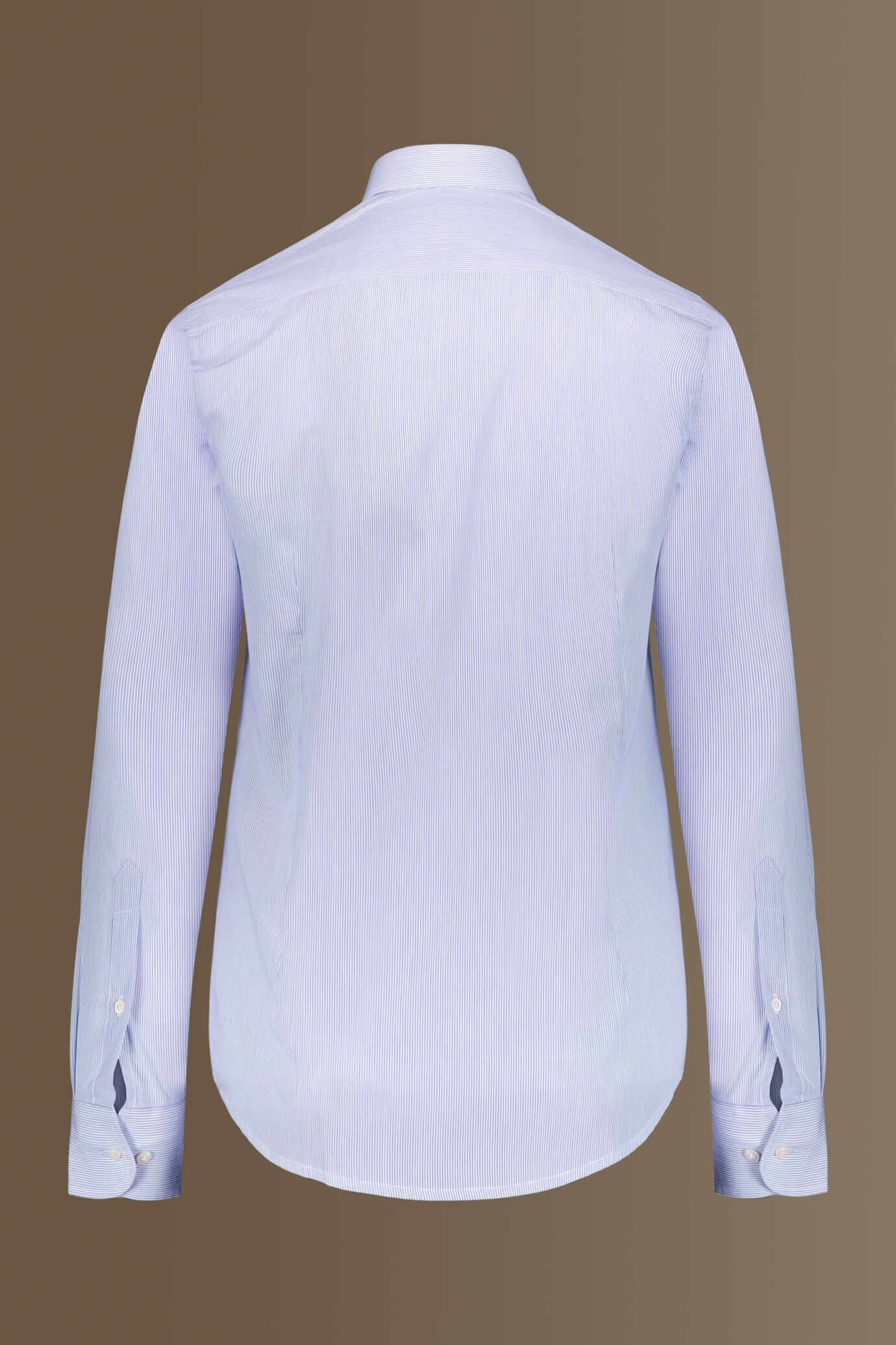 Camicia classica collo francese uomo 100% cotone tinto filo a righe image number 5
