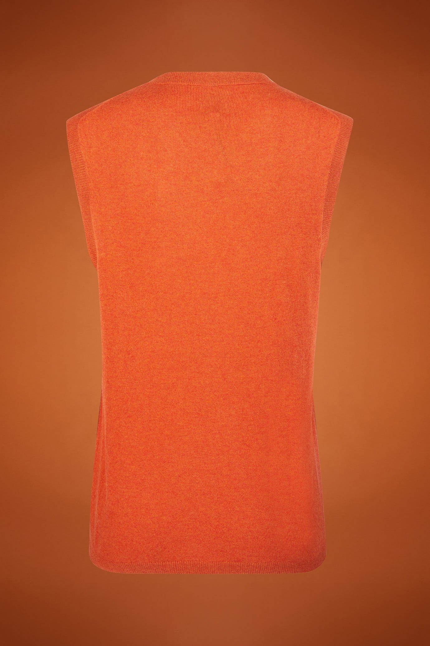 Gilet donna in maglia con scollo a v misto lana e cachemire regular fit image number 5