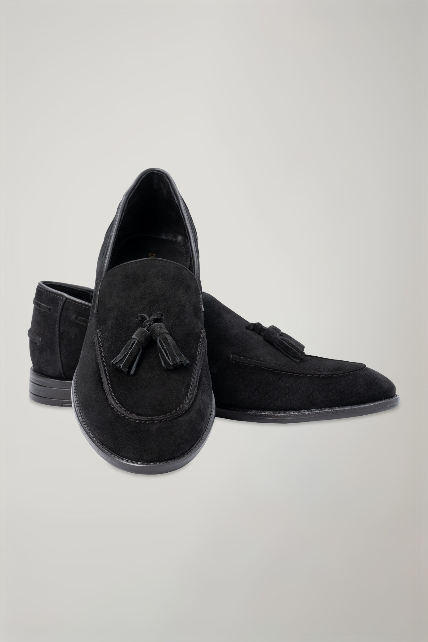 Men's moccasin in genuine suede leather