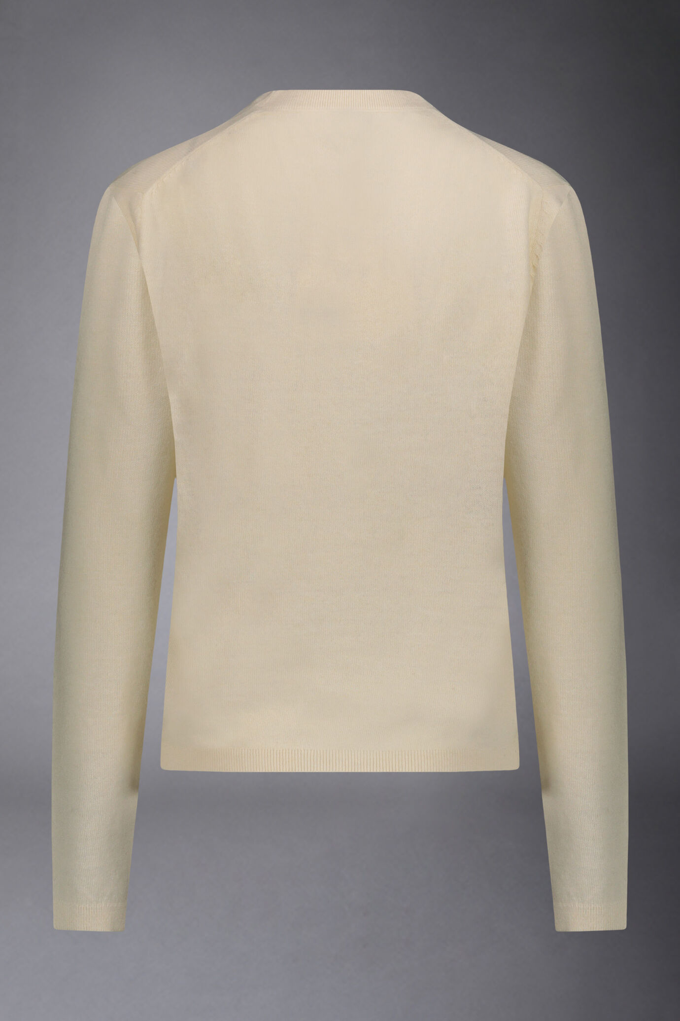 Women's wool and cashmere blend roundneck cardigan image number 5