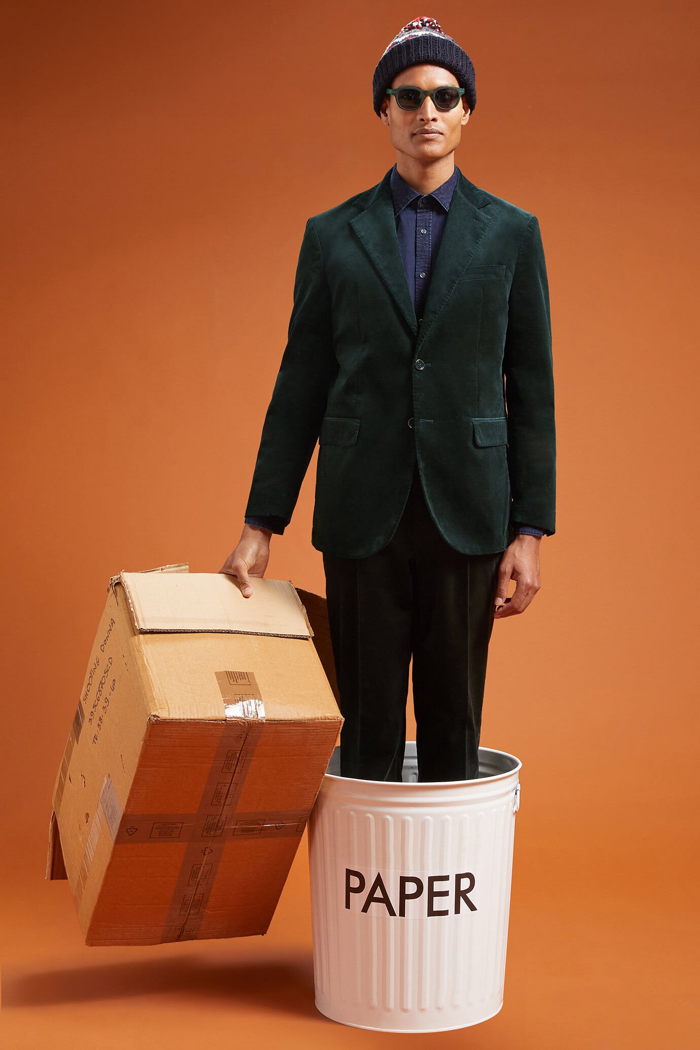 Men's single-breasted corduroy jacket in a regular fit image number 1