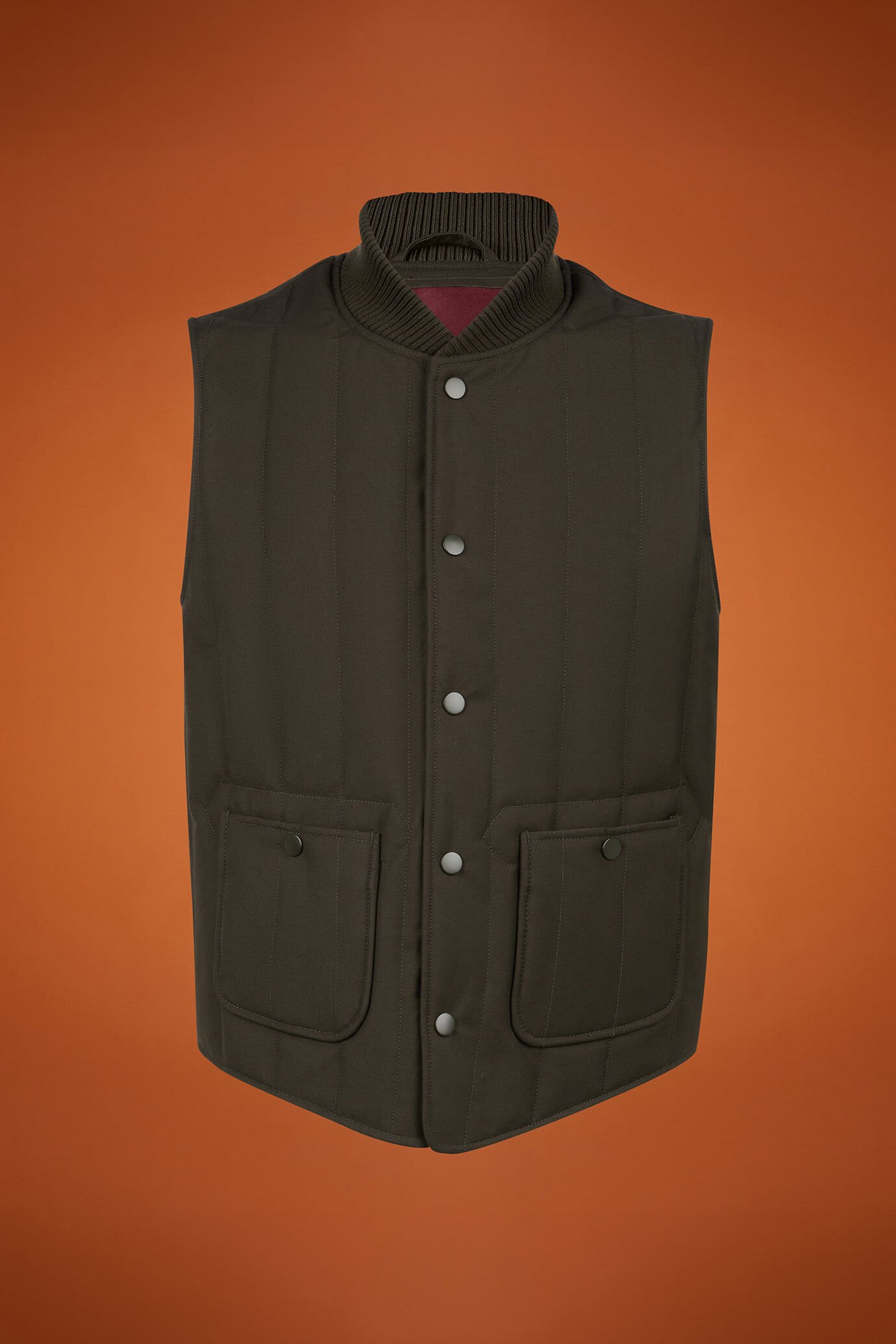 Men's comfort fit padded gilet with jersey lining image number 5