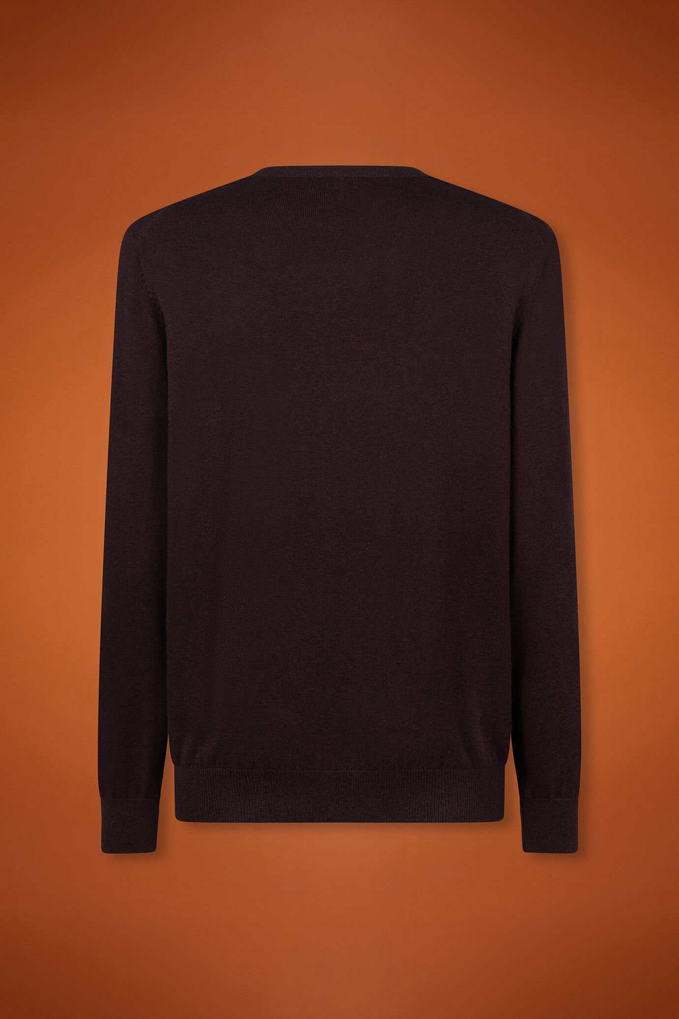 Men's regular fit crew neck jumper in wool and cotton image number 5