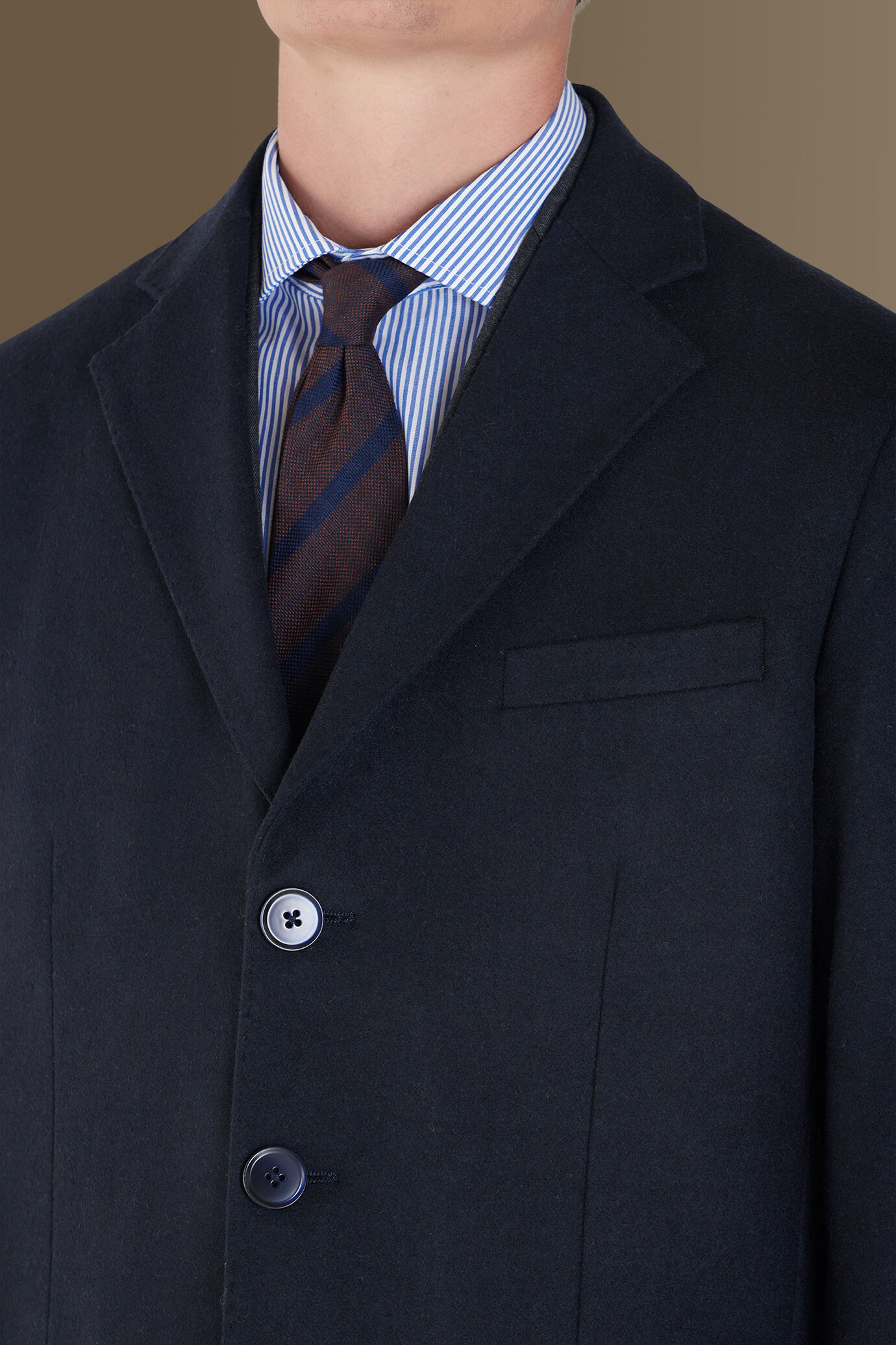 Wool blend tweed classic coat image number 3